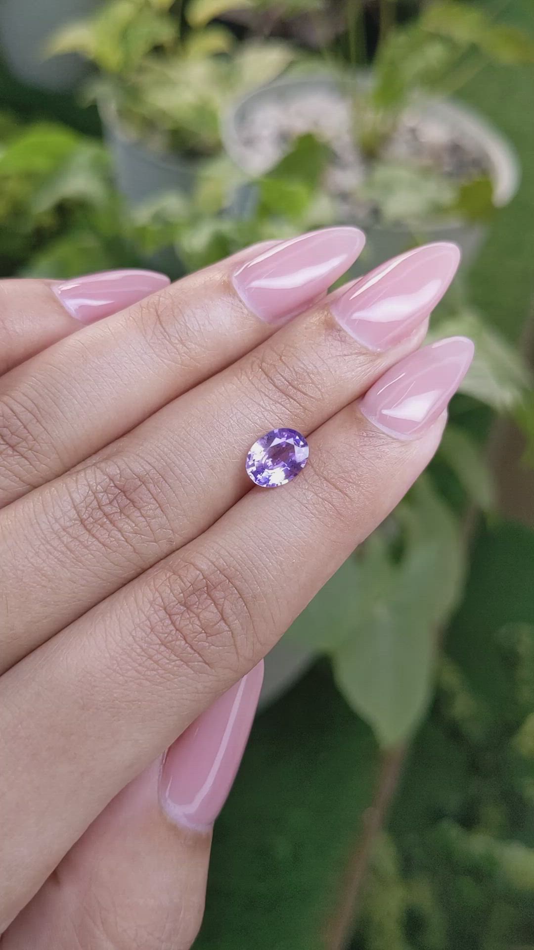 1.50 Ct. Purple Sapphire from Ceylon (Sri Lanka) Size Video
