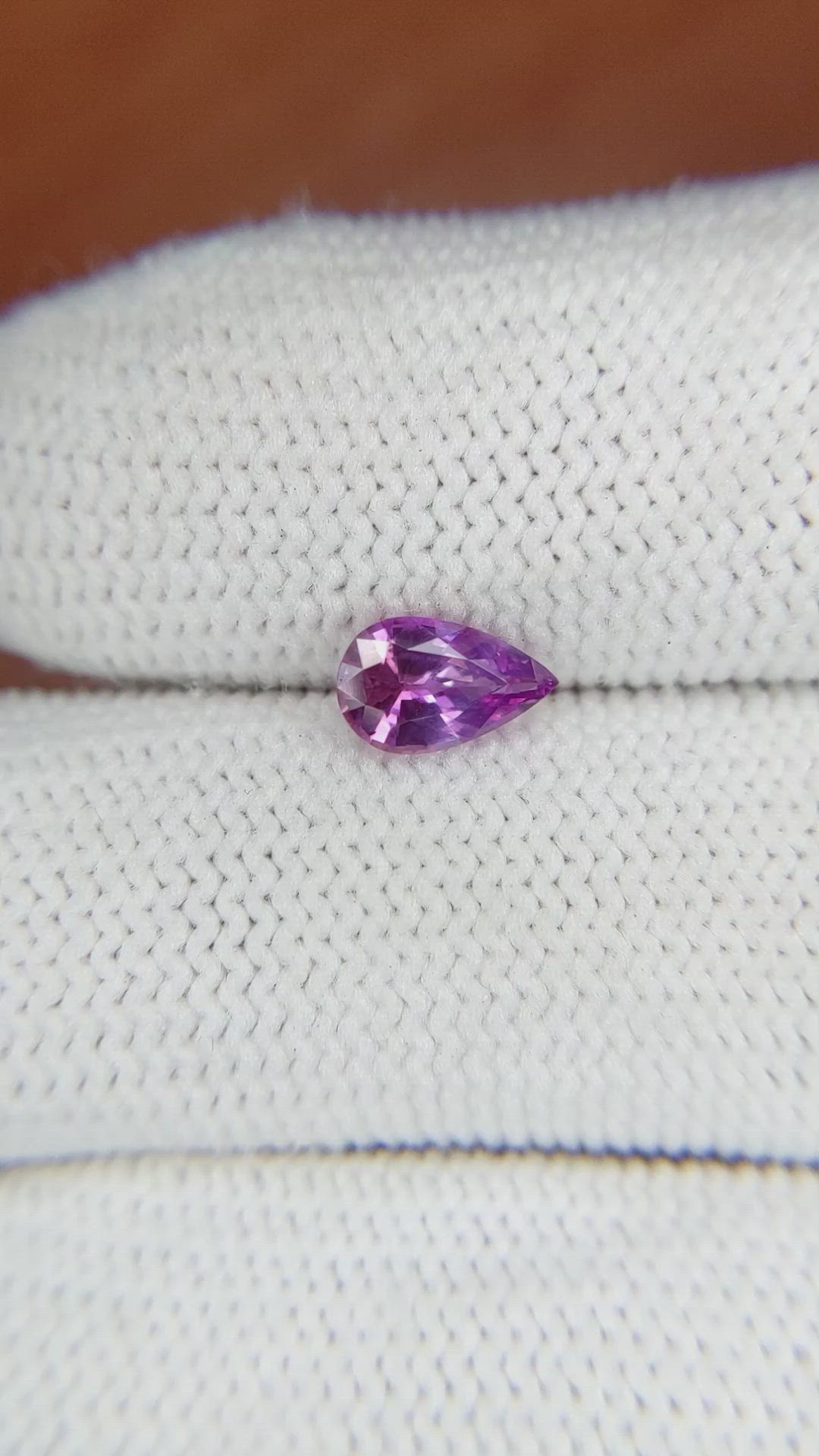 0.81 Ct. Purplish Pink Sapphire from Ceylon (Sri Lanka) Size Video