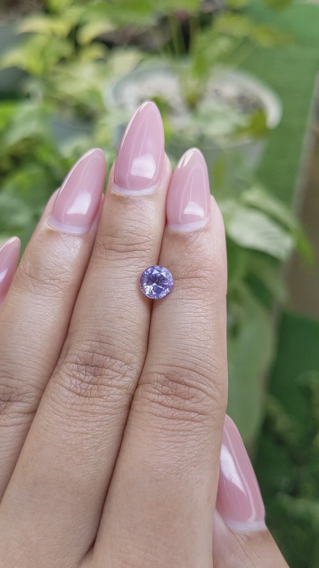 1.31 Ct. Violet Sapphire from Ceylon (Sri Lanka) Size Video