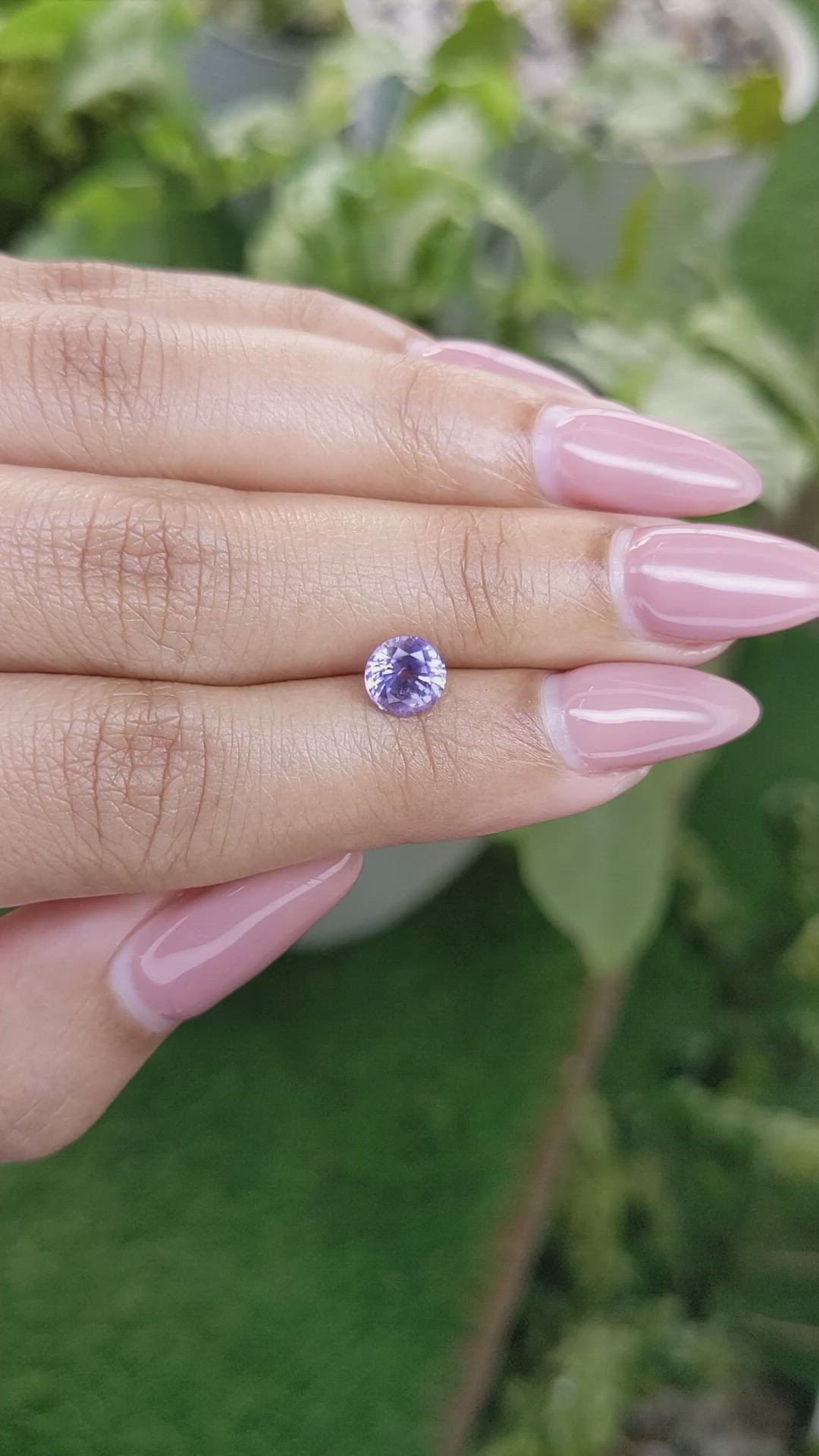 1.31 Ct. Violet Sapphire from Ceylon (Sri Lanka) Size Video