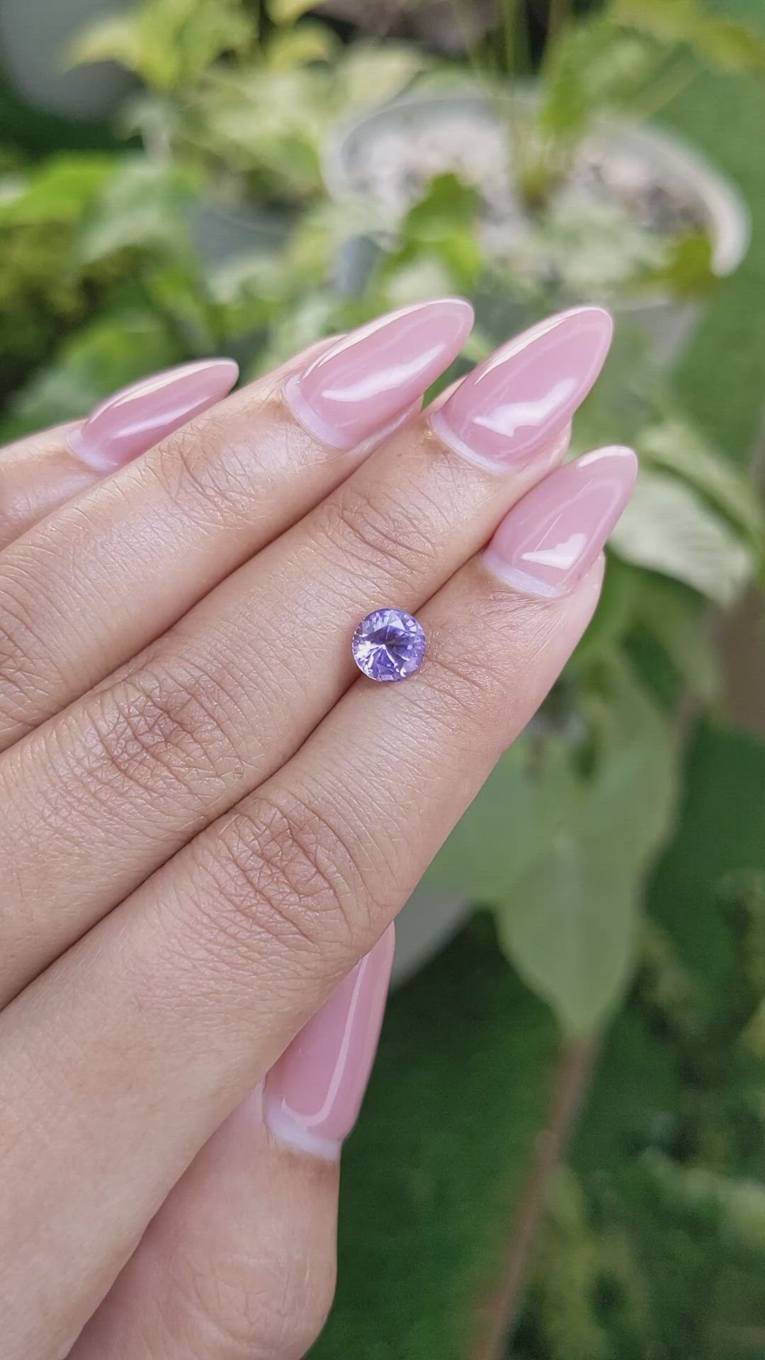 1.31 Ct. Violet Sapphire from Ceylon (Sri Lanka) Size Video