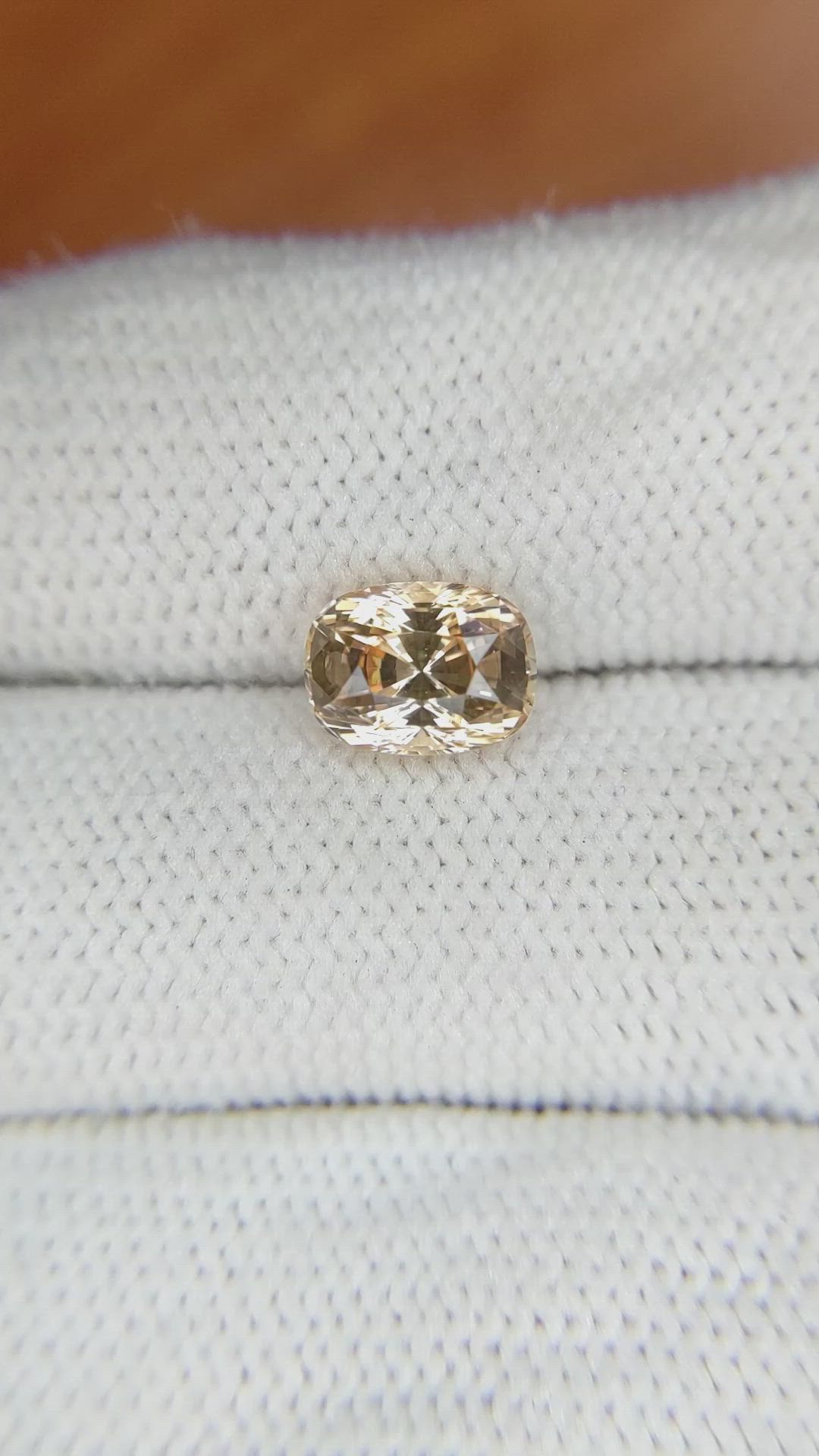 2.18 Ct. Peach Sapphire from Ceylon (Sri Lanka) Size Video