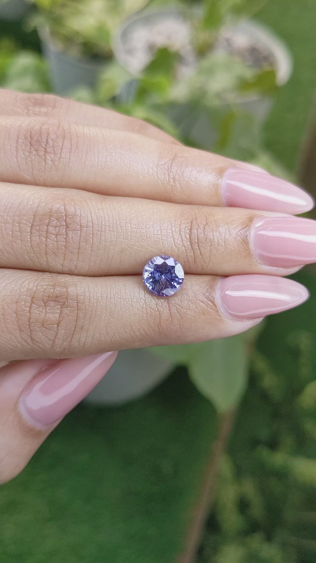 1.96 Ct. Purplish Blue Sapphire from Ceylon (Sri Lanka) Size Video