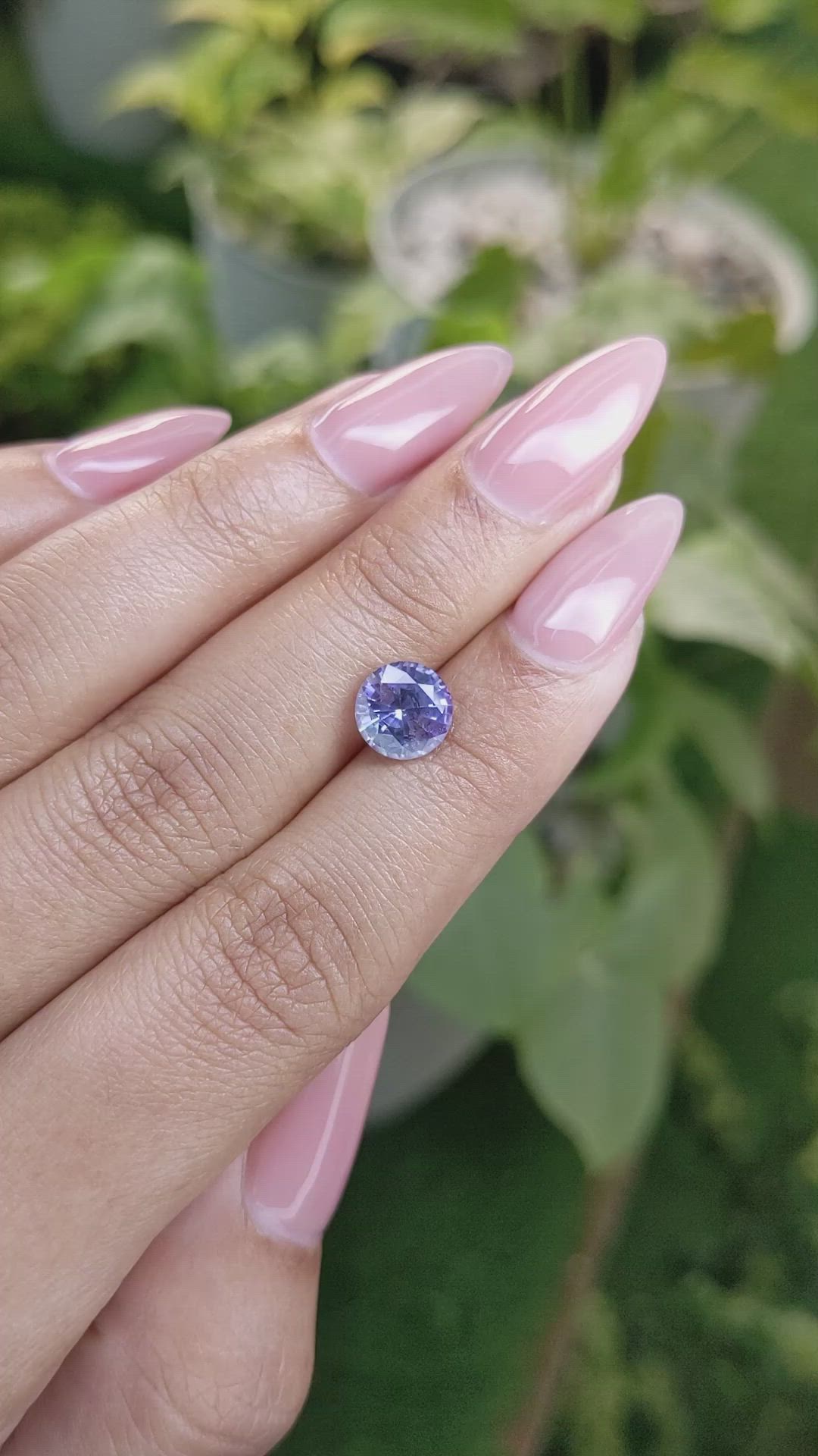 1.96 Ct. Purplish Blue Sapphire from Ceylon (Sri Lanka) Size Video