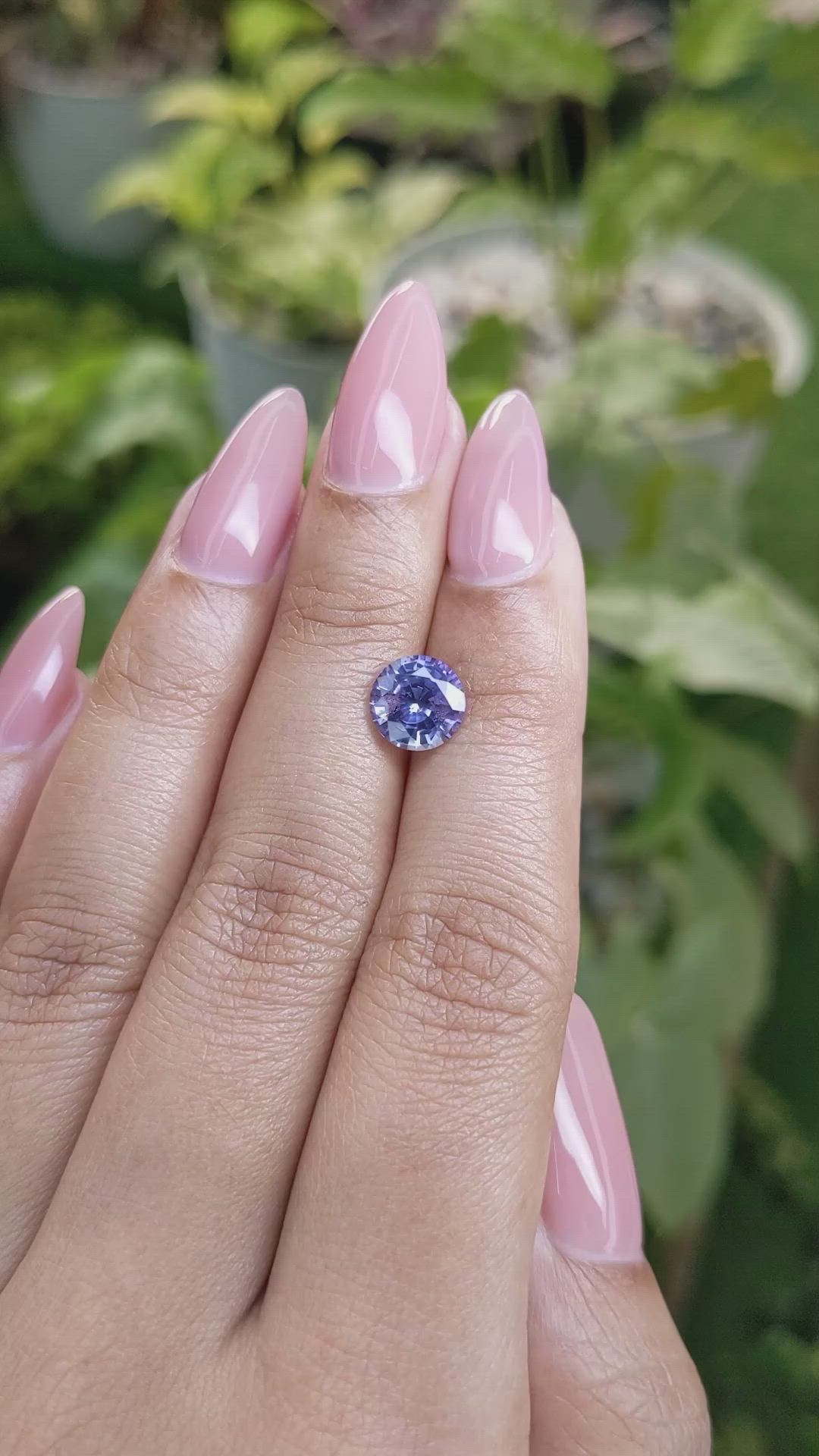 1.96 Ct. Purplish Blue Sapphire from Ceylon (Sri Lanka) Size Video