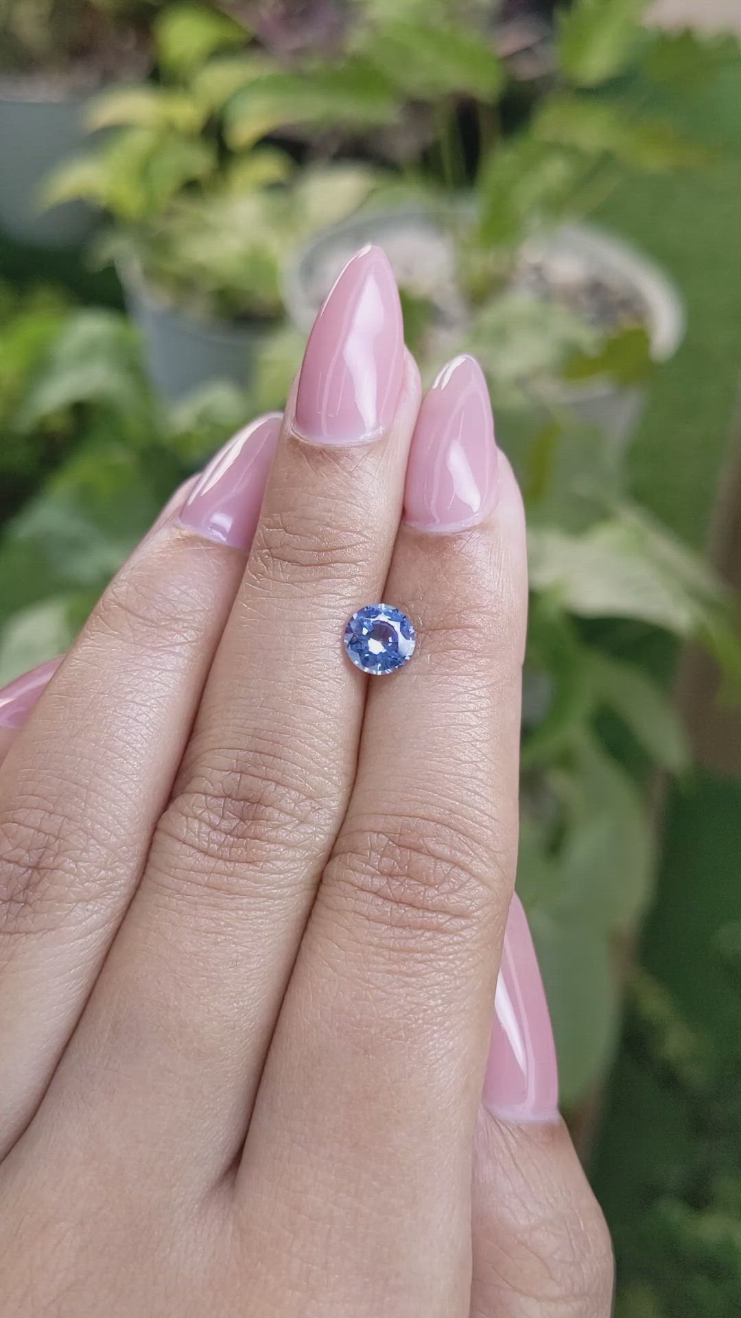 1.10 Ct. Blue Sapphire from Ceylon (Sri Lanka) Size Video