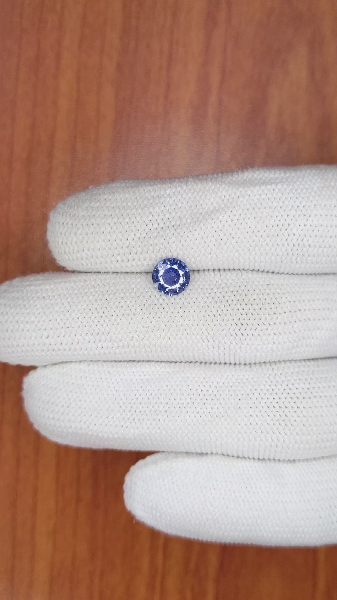 1.12 Ct. Blue Sapphire from Ceylon (Sri Lanka) Size Video