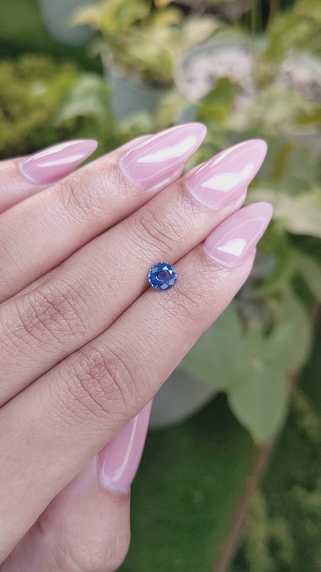 0.69 Ct. Blue Sapphire from Ceylon (Sri Lanka) Size Video