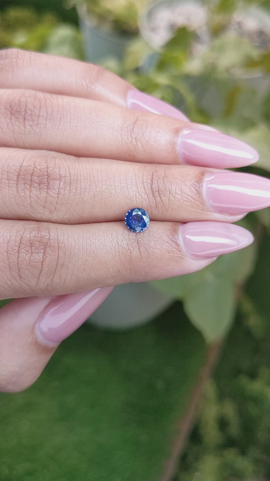 0.69 Ct. Blue Sapphire from Ceylon (Sri Lanka) Size Video