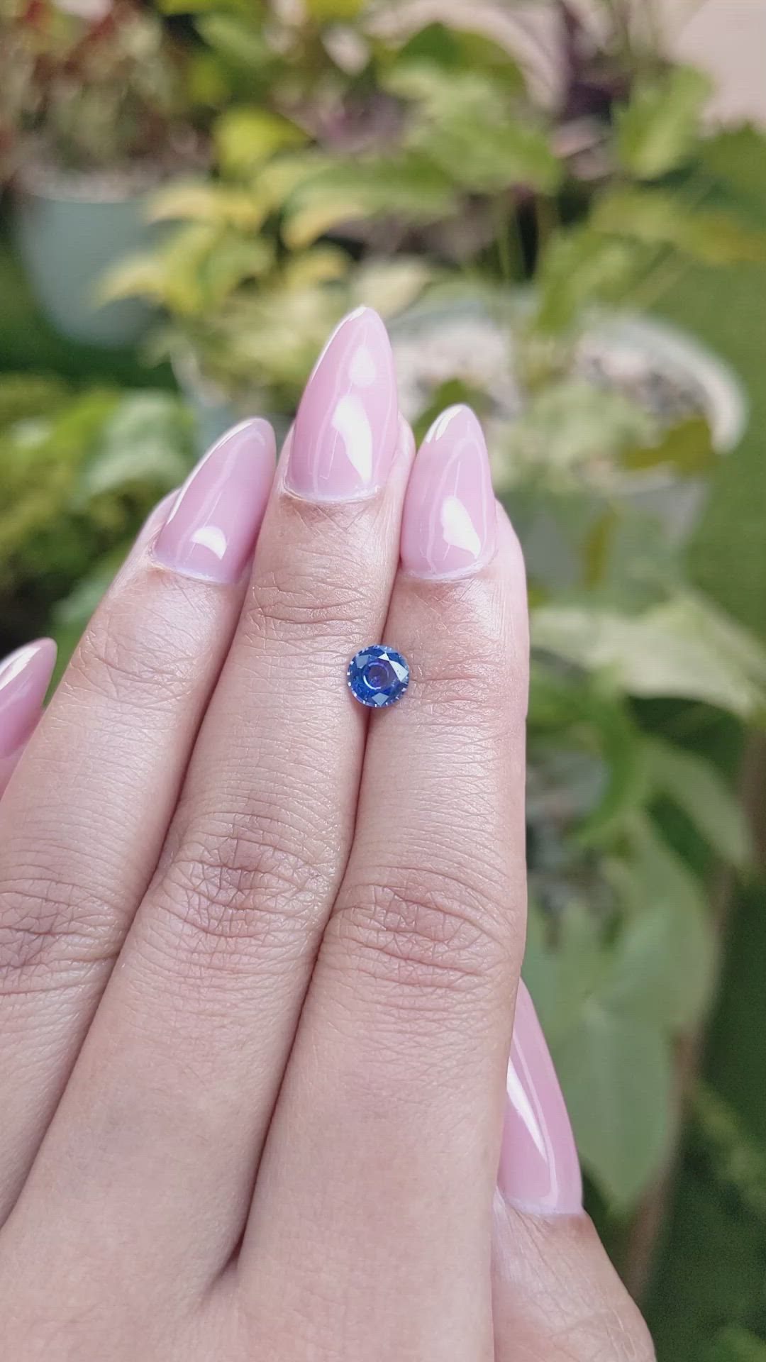 0.69 Ct. Blue Sapphire from Ceylon (Sri Lanka) Size Video