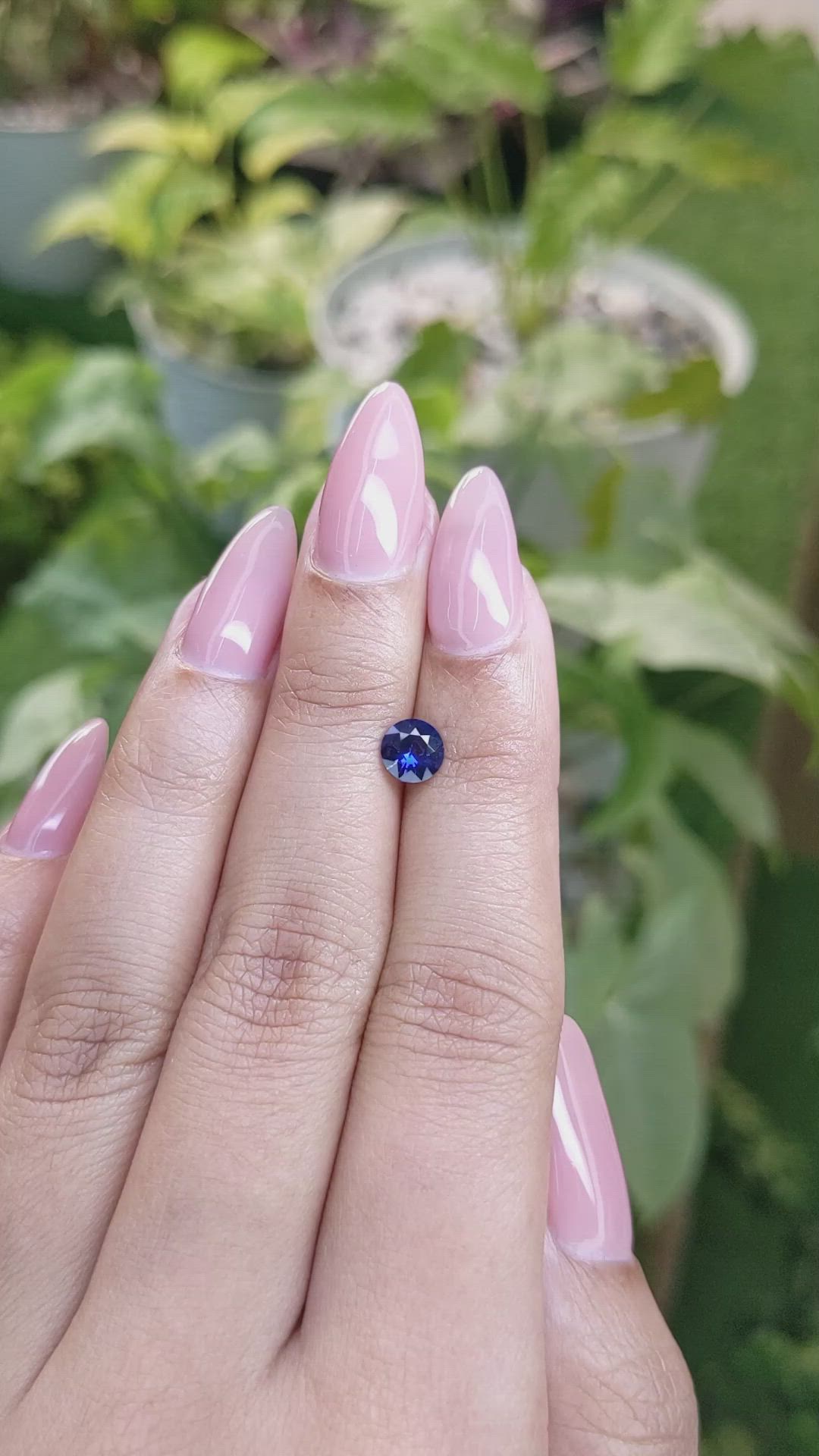 0.72 Ct. Blue Sapphire from Ceylon (Sri Lanka) Size Video