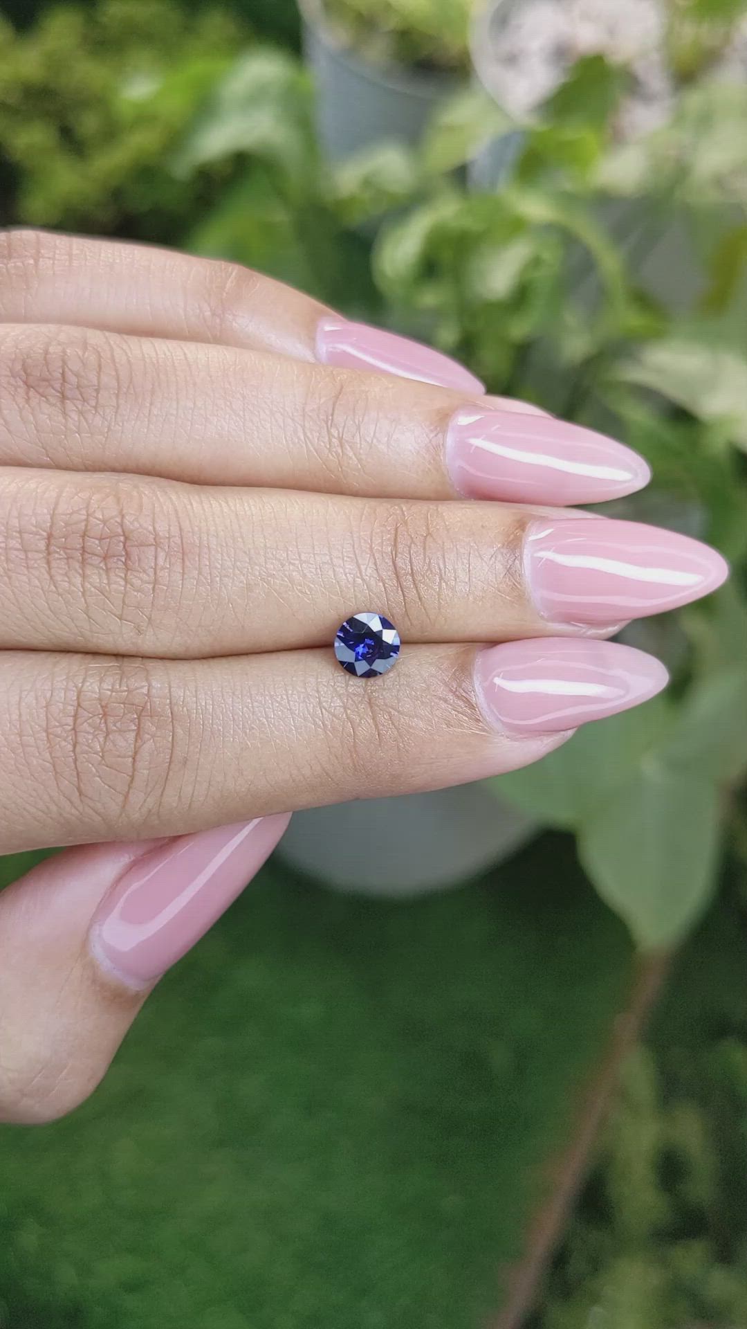 0.72 Ct. Blue Sapphire from Ceylon (Sri Lanka) Size Video