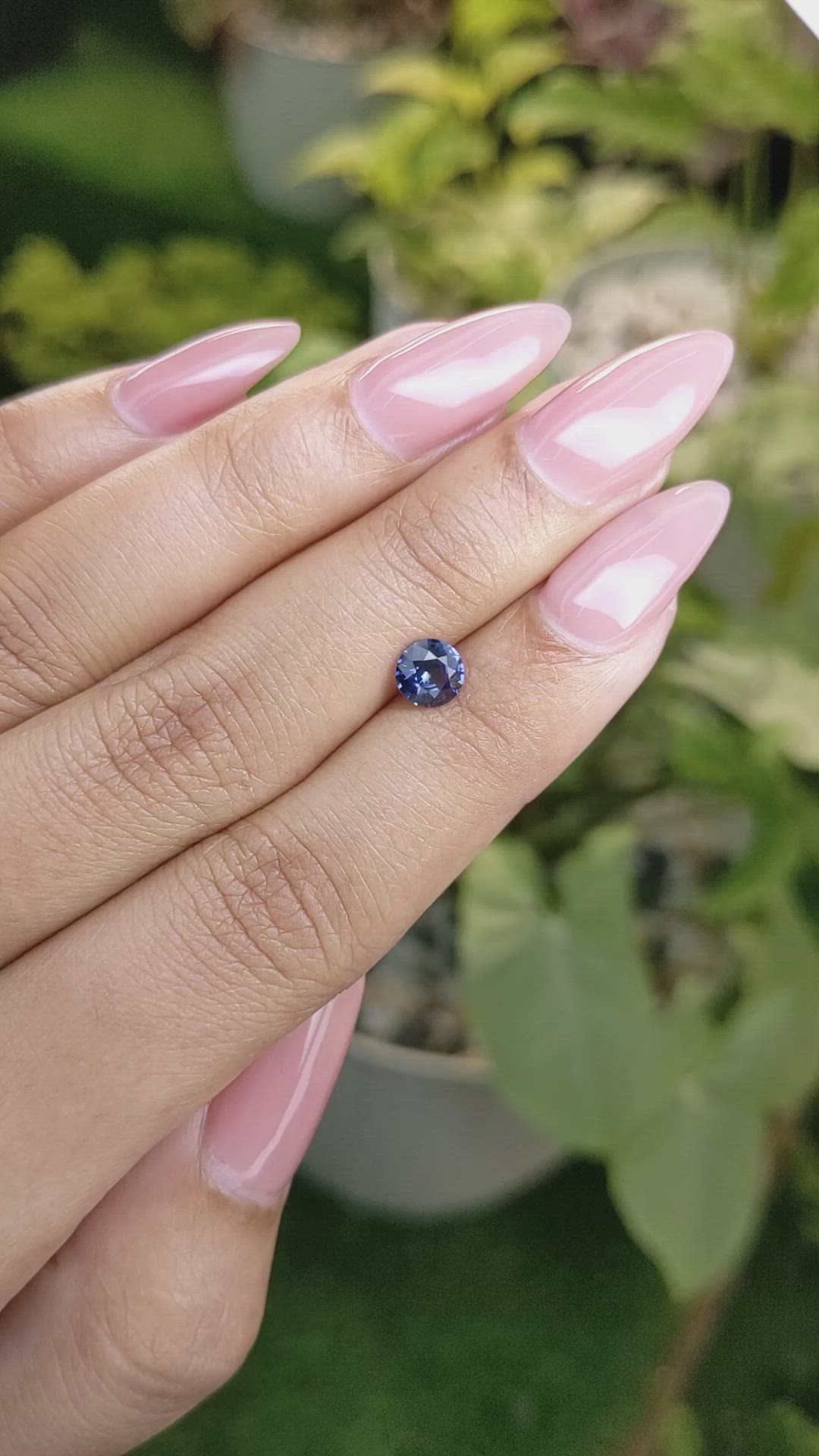 0.82 Ct. Blue Sapphire from Ceylon (Sri Lanka) Size Video