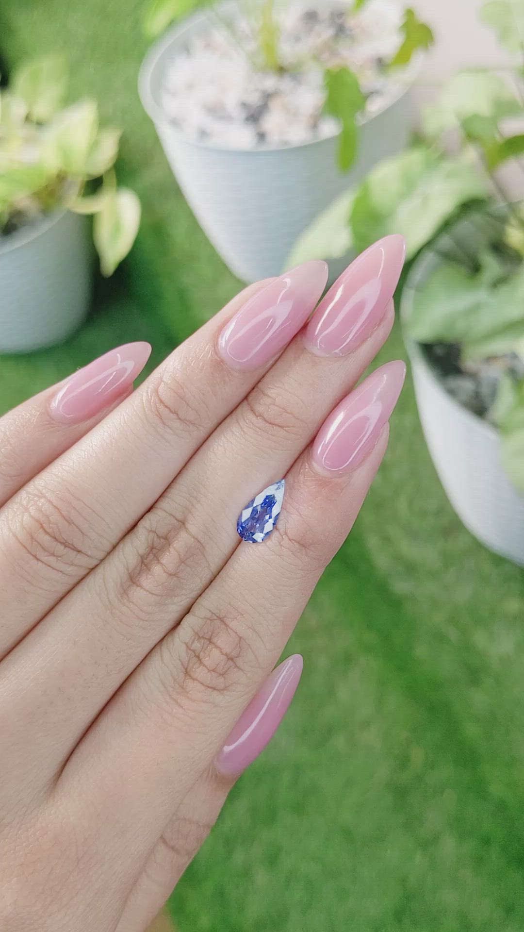 1.42 Ct. Blue Sapphire from Ceylon (Sri Lanka) Size Video