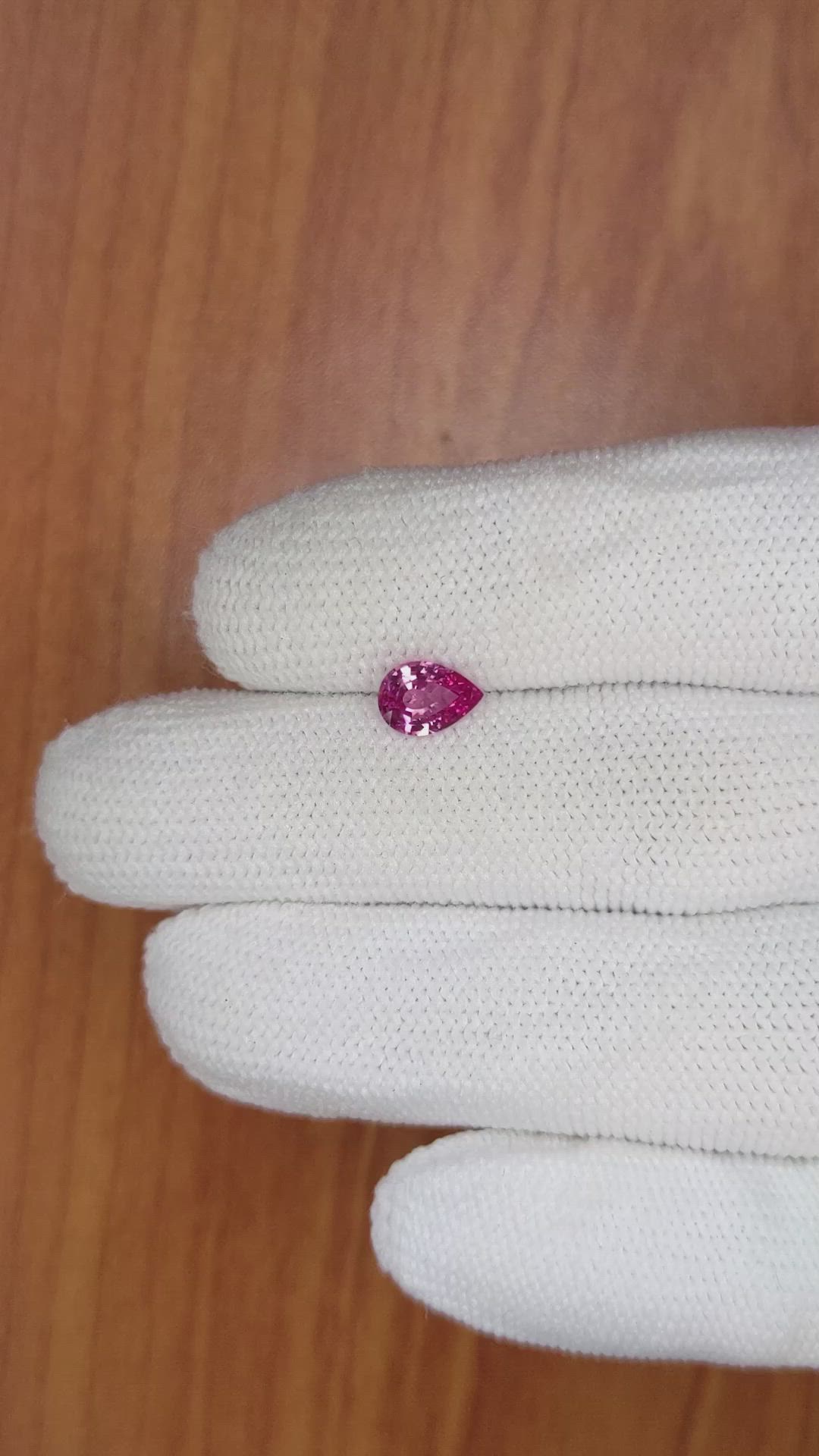 0.87 Ct. Pink Sapphire from Ceylon (Sri Lanka) Size Video