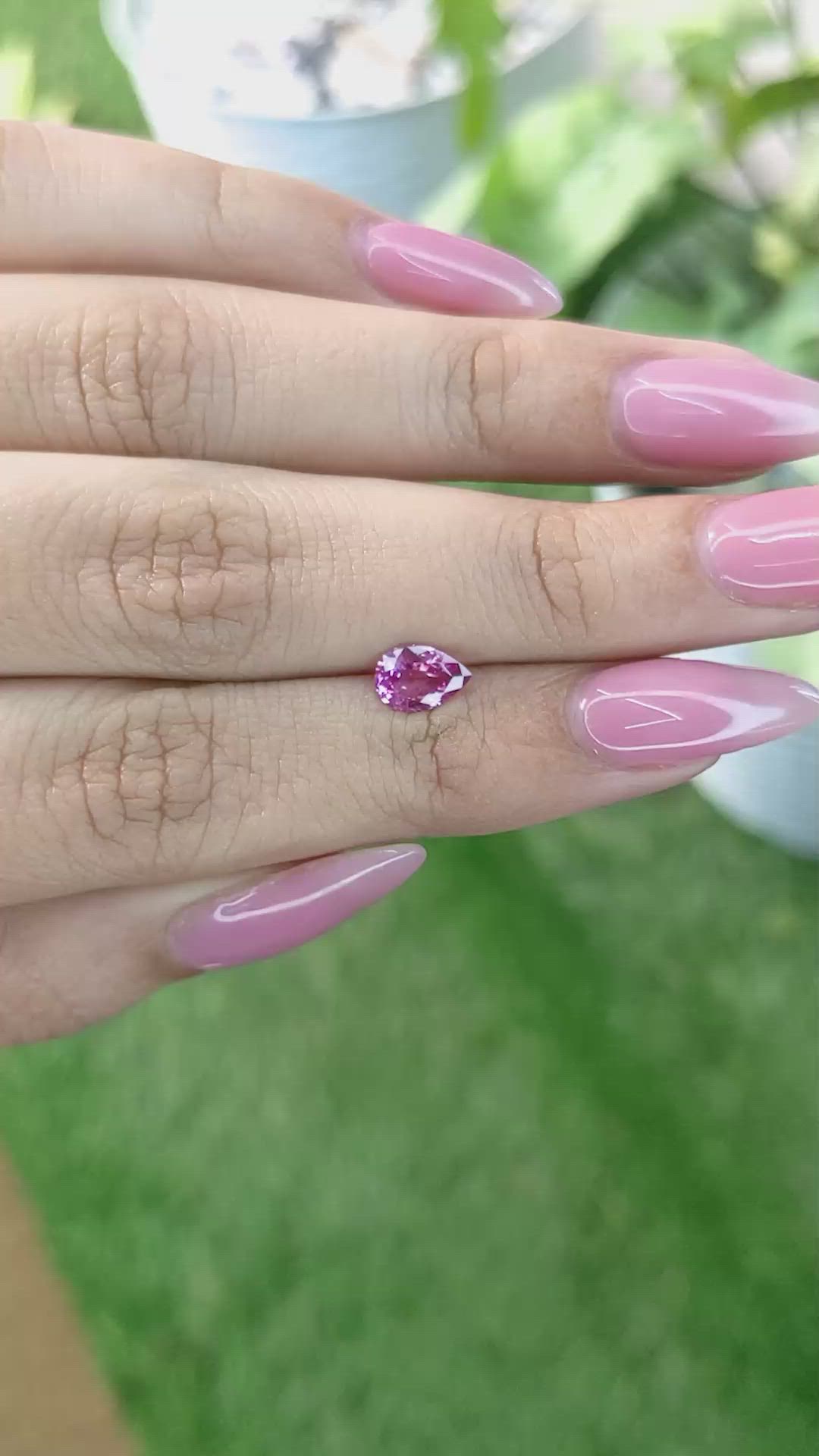0.87 Ct. Pink Sapphire from Ceylon (Sri Lanka) Size Video
