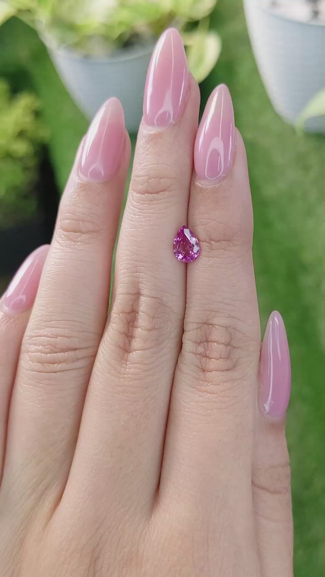 0.87 Ct. Pink Sapphire from Ceylon (Sri Lanka) Size Video