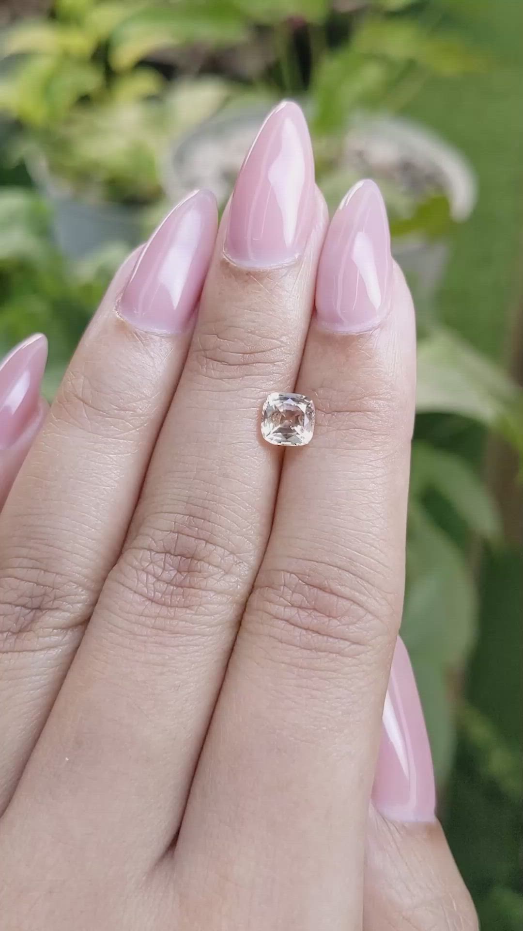 1.18 Ct. Peach Sapphire from Ceylon (Sri Lanka) Size Video