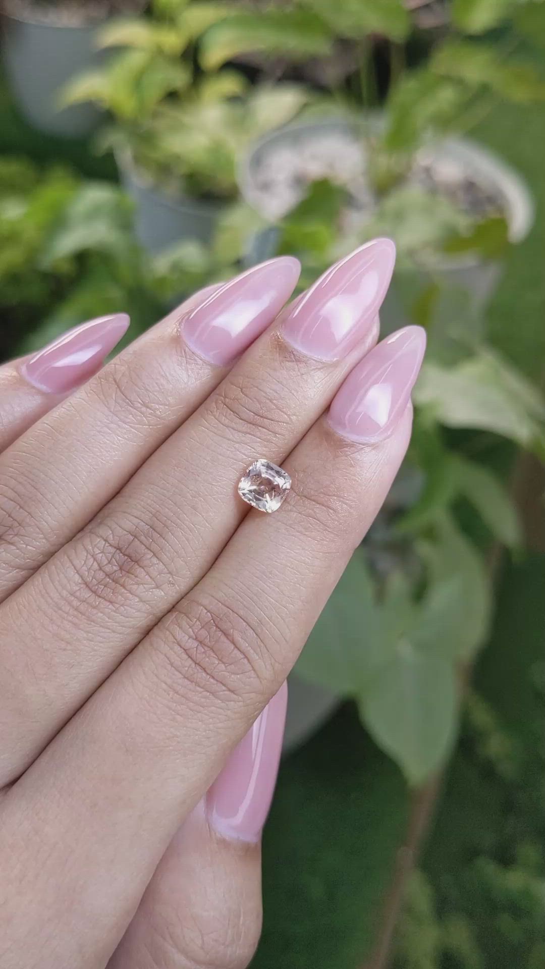 1.18 Ct. Peach Sapphire from Ceylon (Sri Lanka) Size Video
