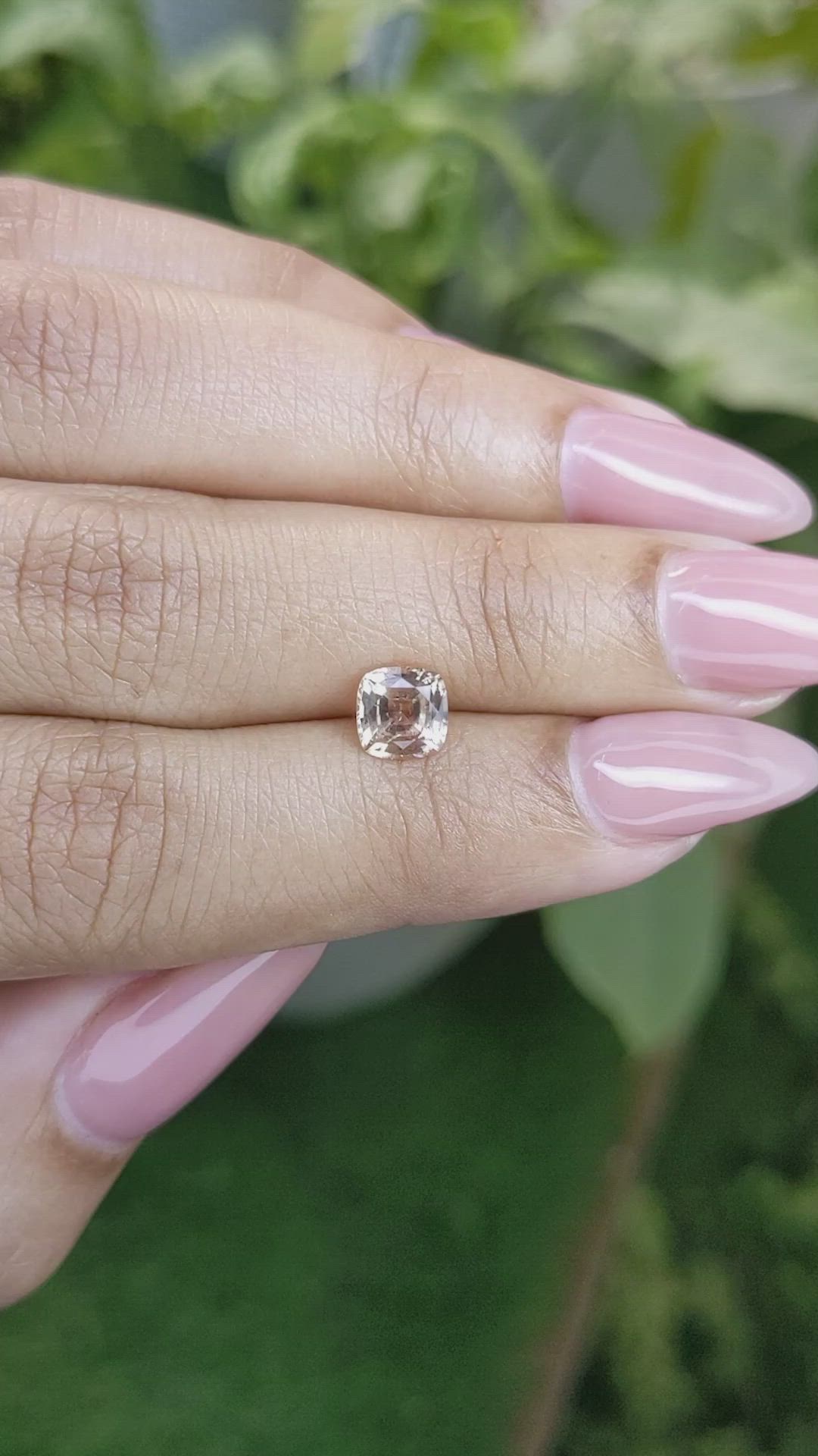 1.18 Ct. Peach Sapphire from Ceylon (Sri Lanka) Size Video