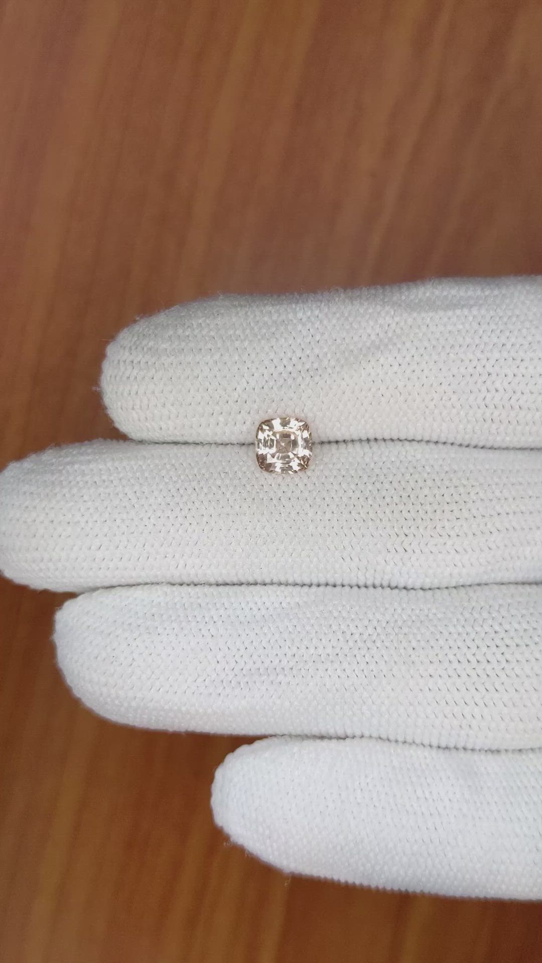 1.18 Ct. Peach Sapphire from Ceylon (Sri Lanka) Size Video