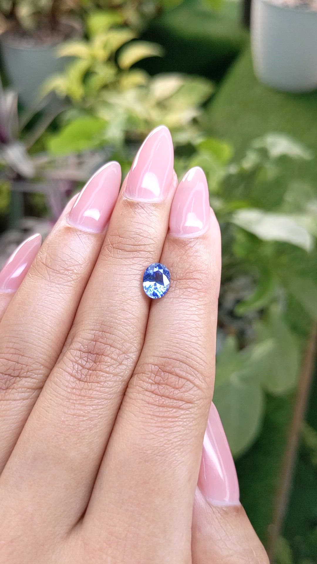1.30 Ct. Blue Sapphire from Ceylon (Sri Lanka) Size Video