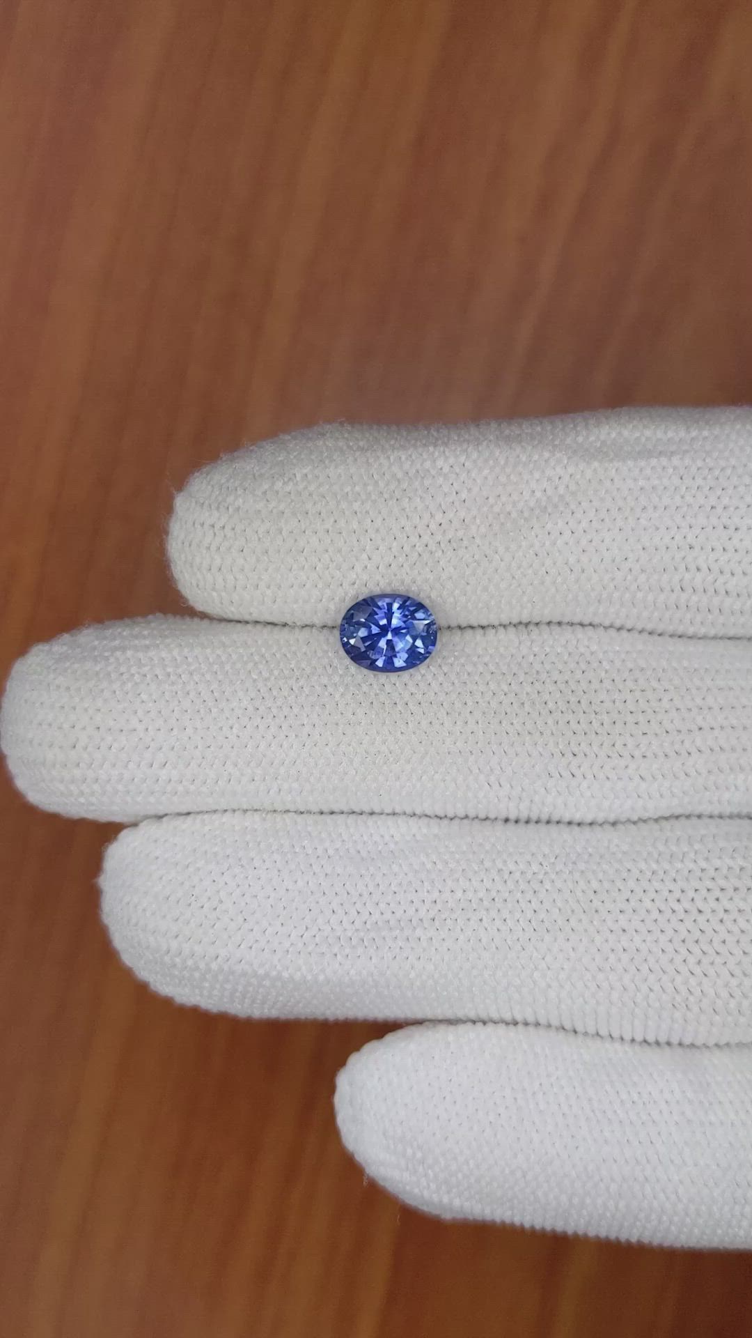 1.30 Ct. Blue Sapphire from Ceylon (Sri Lanka) Size Video
