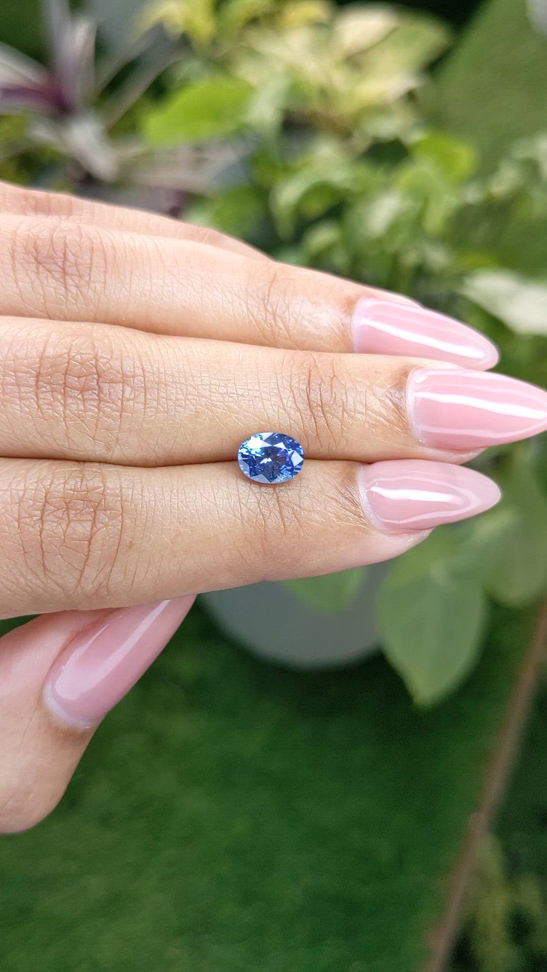 1.30 Ct. Blue Sapphire from Ceylon (Sri Lanka) Size Video