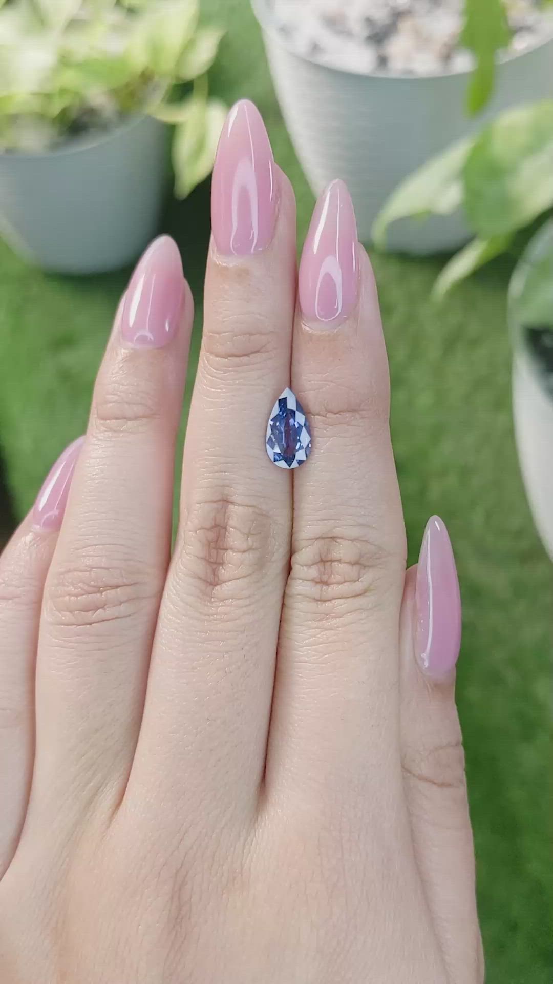 1.70 Ct. Blue Sapphire from Ceylon (Sri Lanka) Size Video