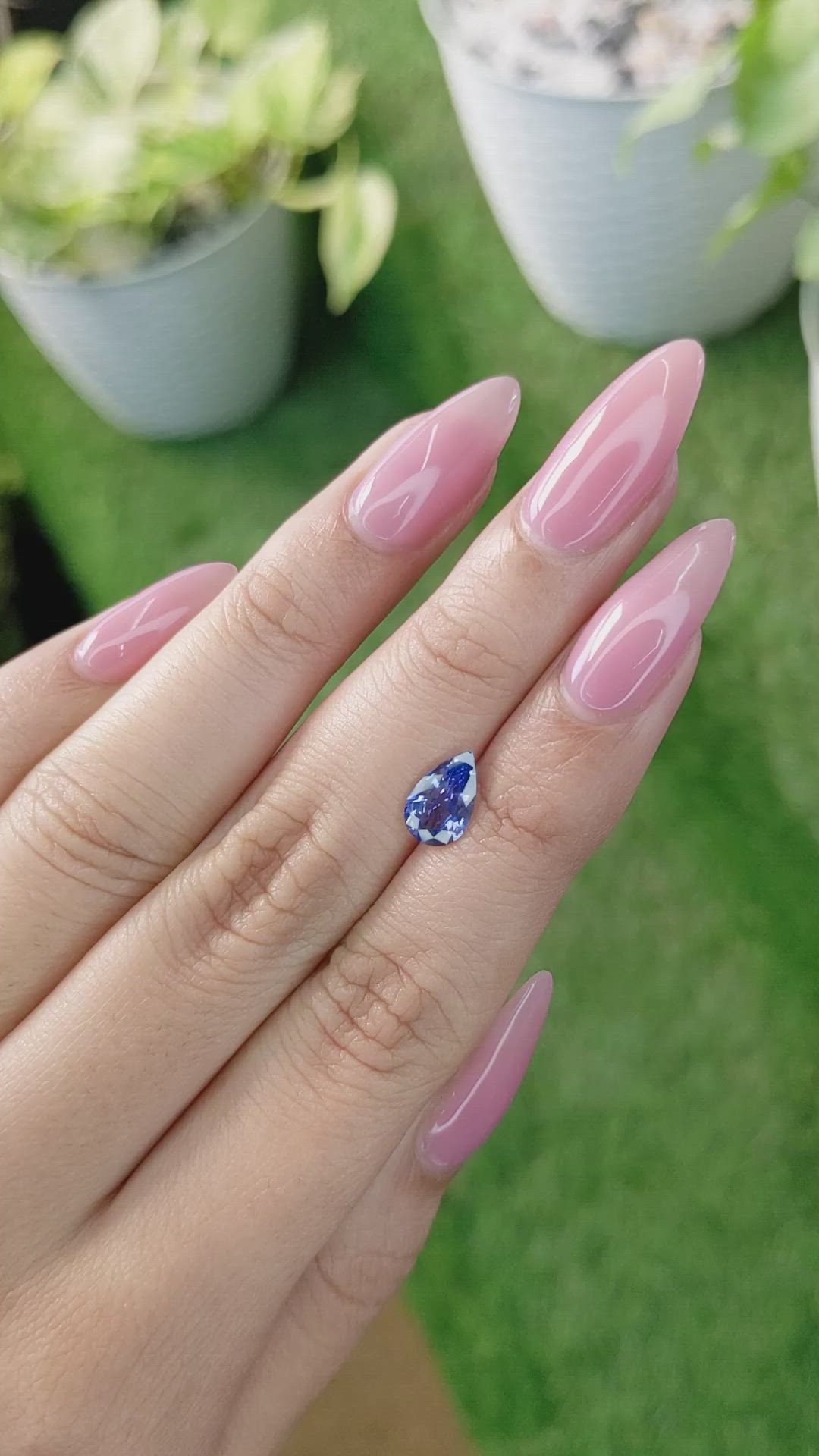 1.35 Ct. Blue Sapphire from Ceylon (Sri Lanka) Size Video
