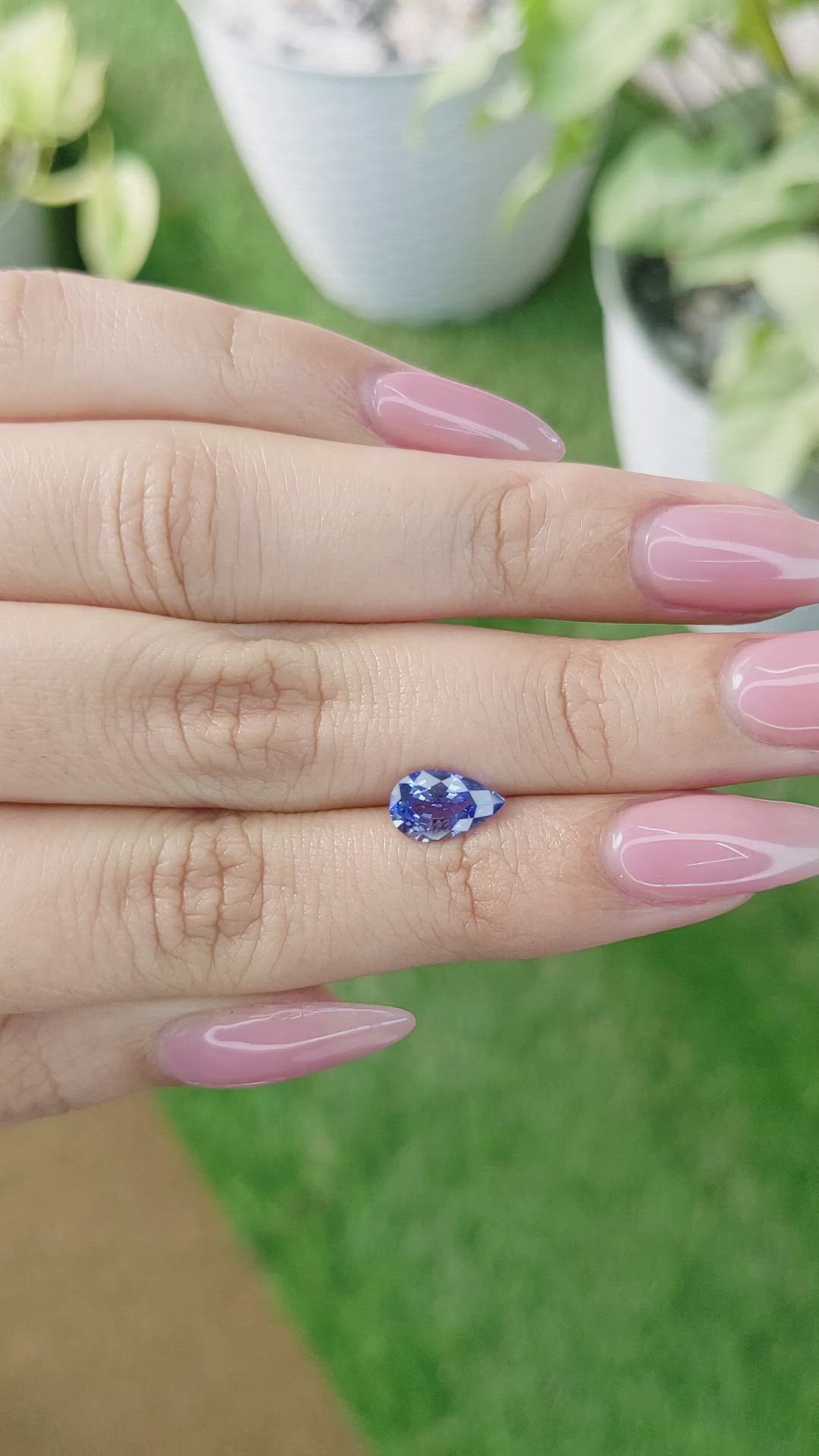 1.35 Ct. Blue Sapphire from Ceylon (Sri Lanka) Size Video