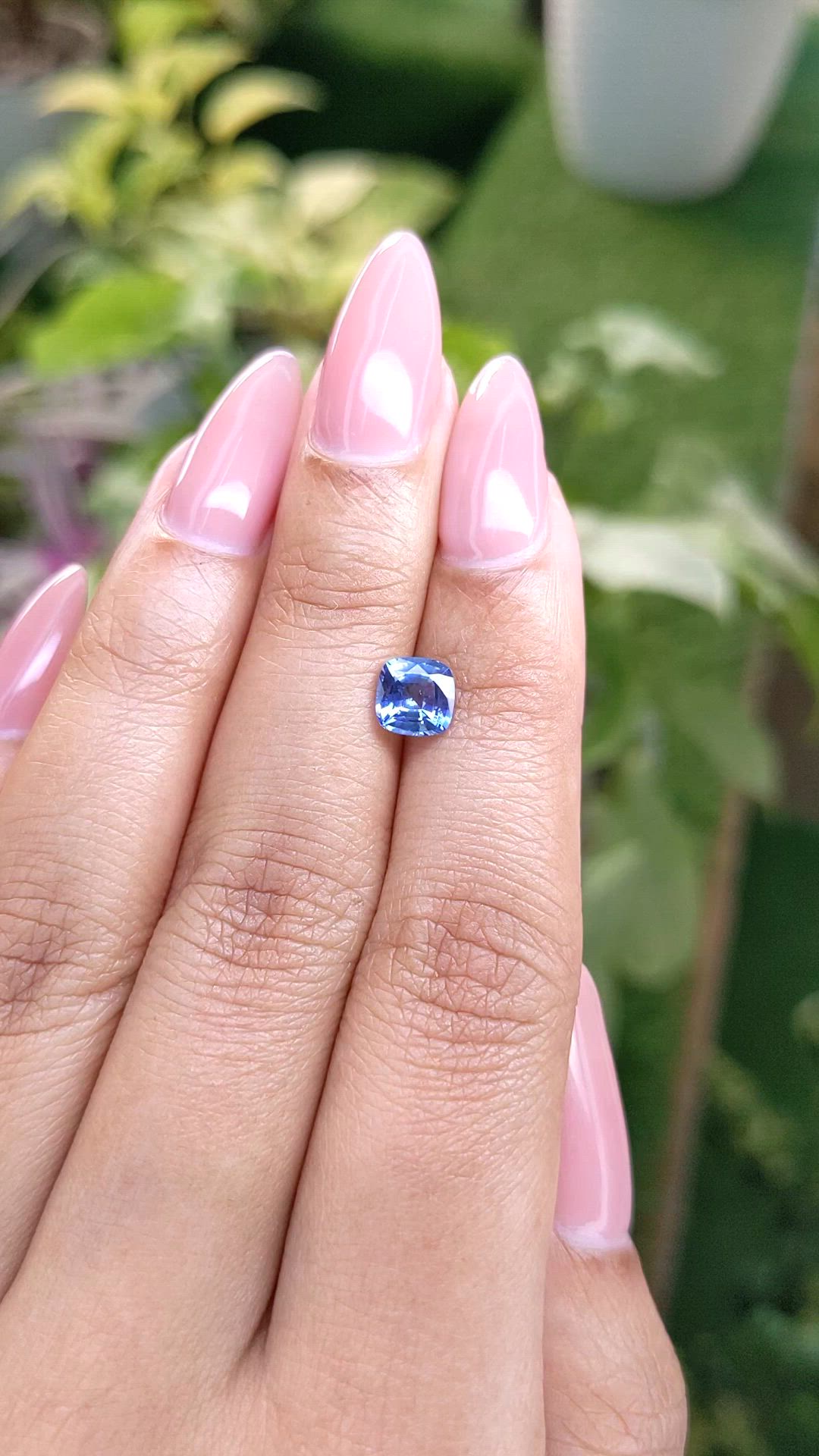 1.07 Ct. Blue Sapphire from Ceylon (Sri Lanka) Size Video