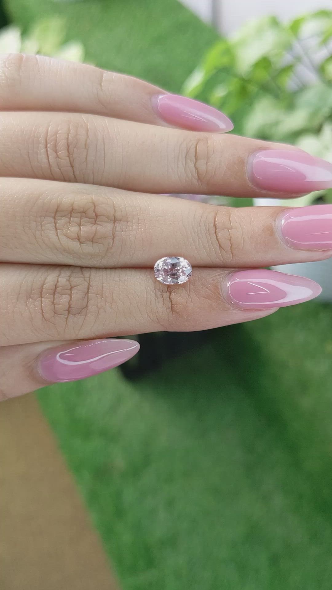 1.38 Ct. Peach Sapphire from Ceylon (Sri Lanka) Size Video