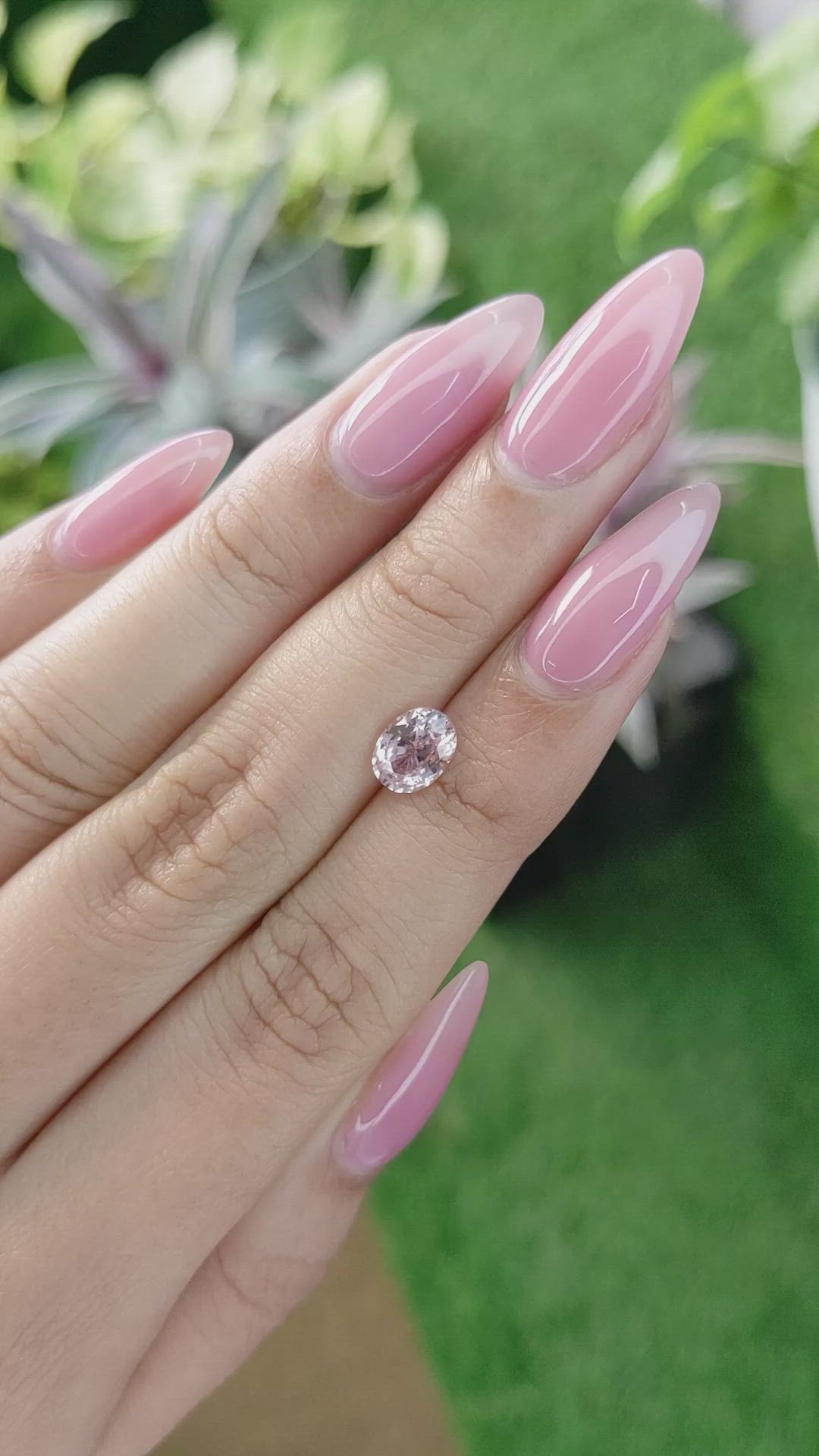 1.38 Ct. Peach Sapphire from Ceylon (Sri Lanka) Size Video