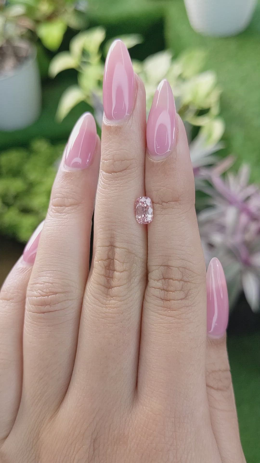 1.19 Ct. Peach Sapphire from Ceylon (Sri Lanka) Size Video