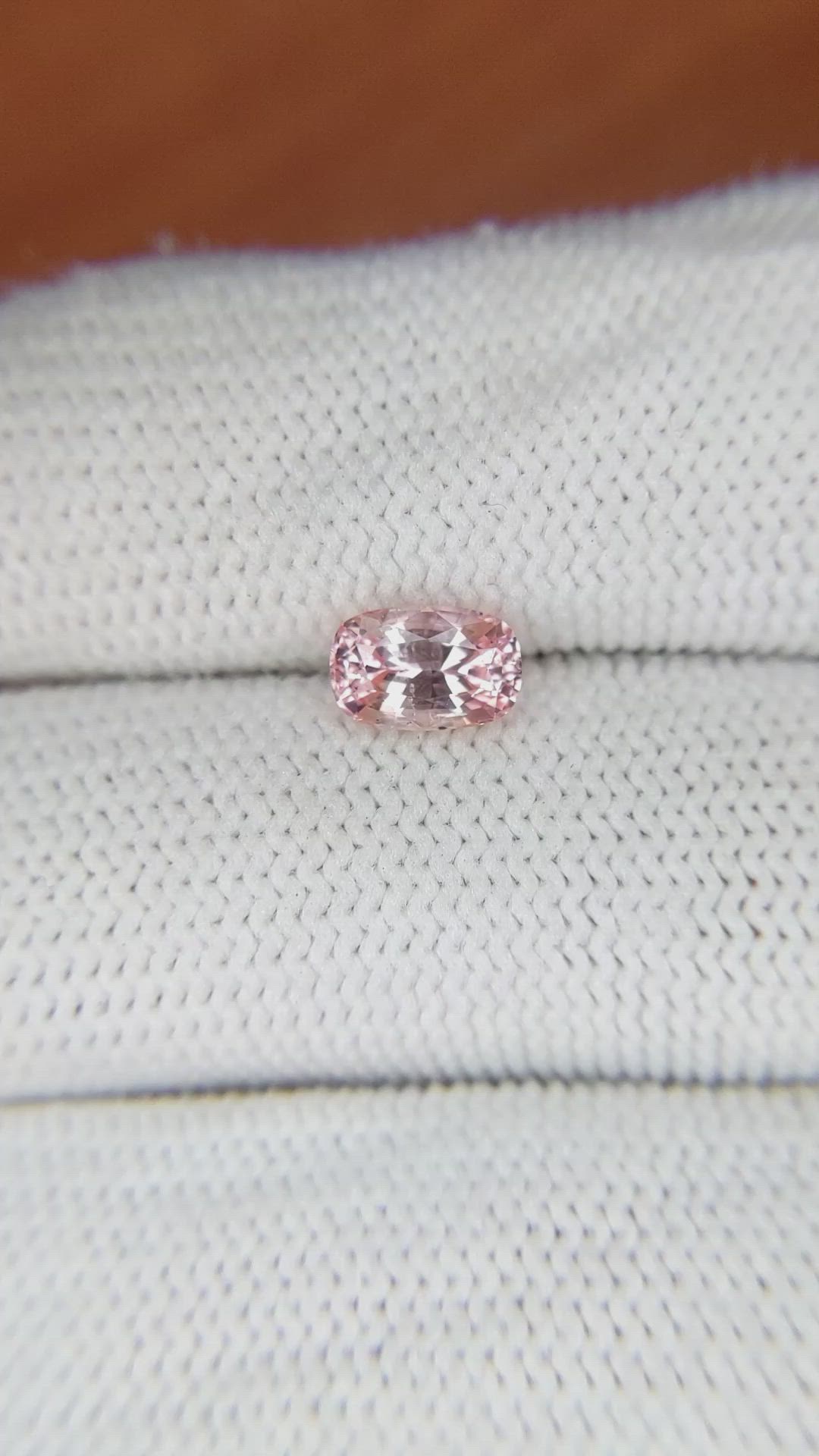 1.19 Ct. Peach Sapphire from Ceylon (Sri Lanka) Size Video