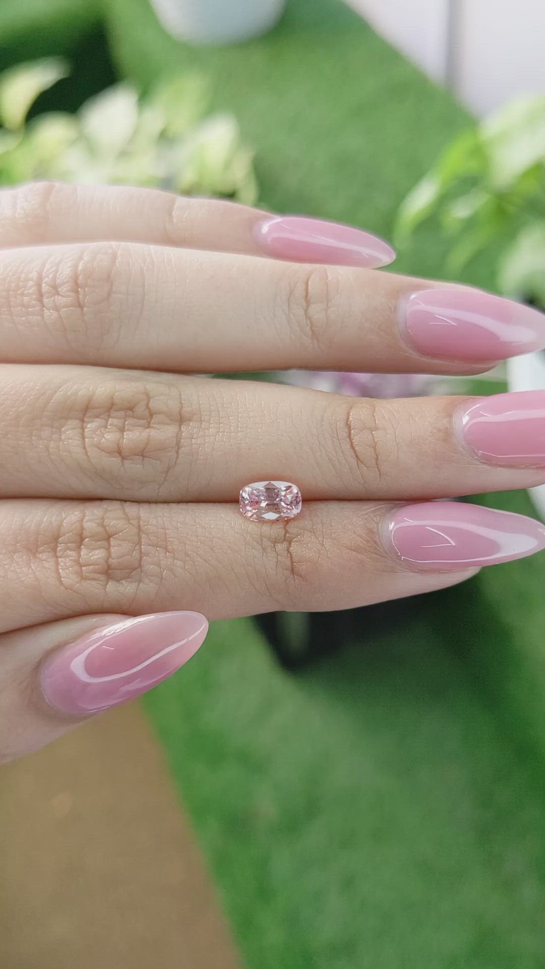 1.19 Ct. Peach Sapphire from Ceylon (Sri Lanka) Size Video