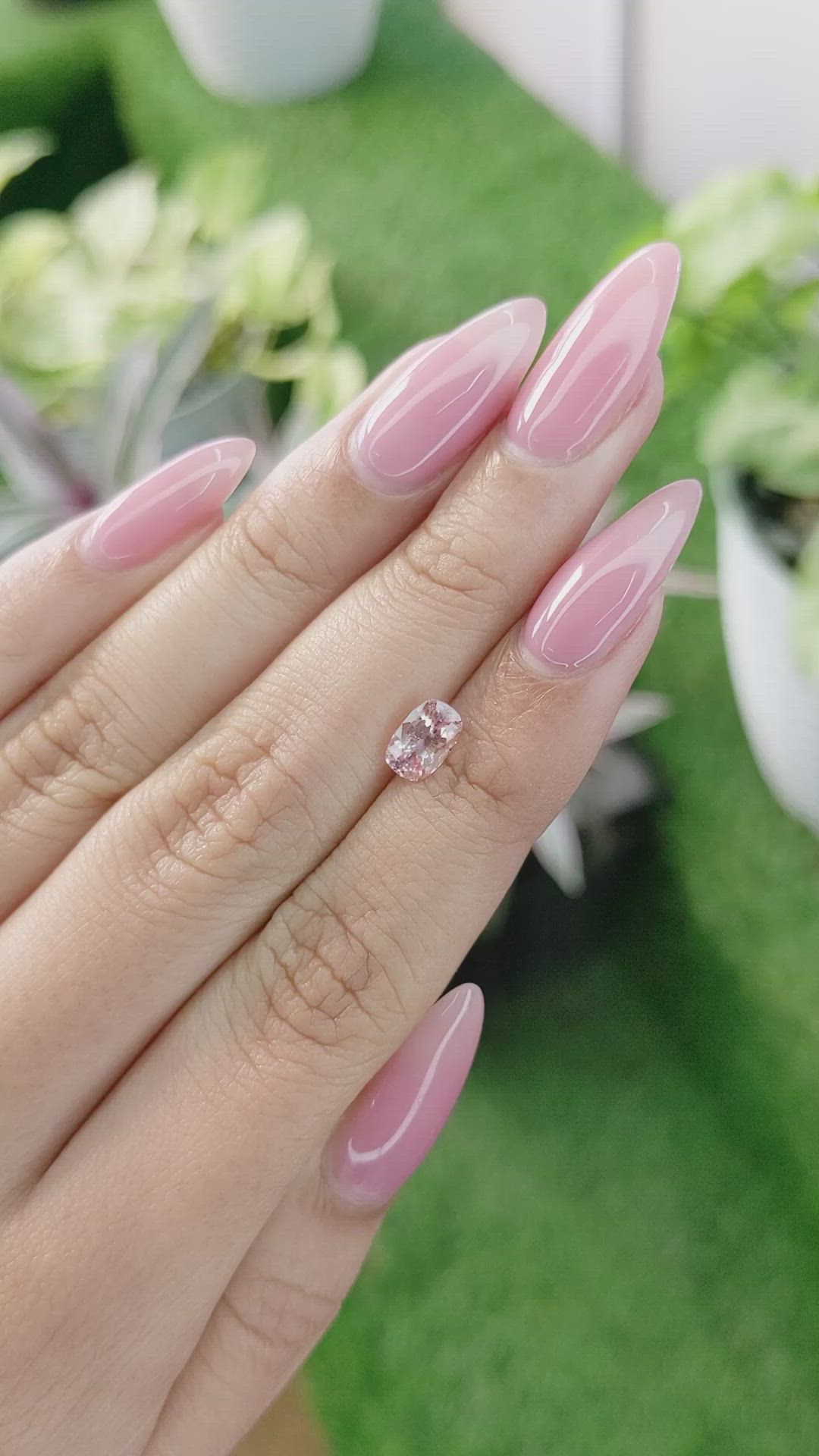 1.19 Ct. Peach Sapphire from Ceylon (Sri Lanka) Size Video