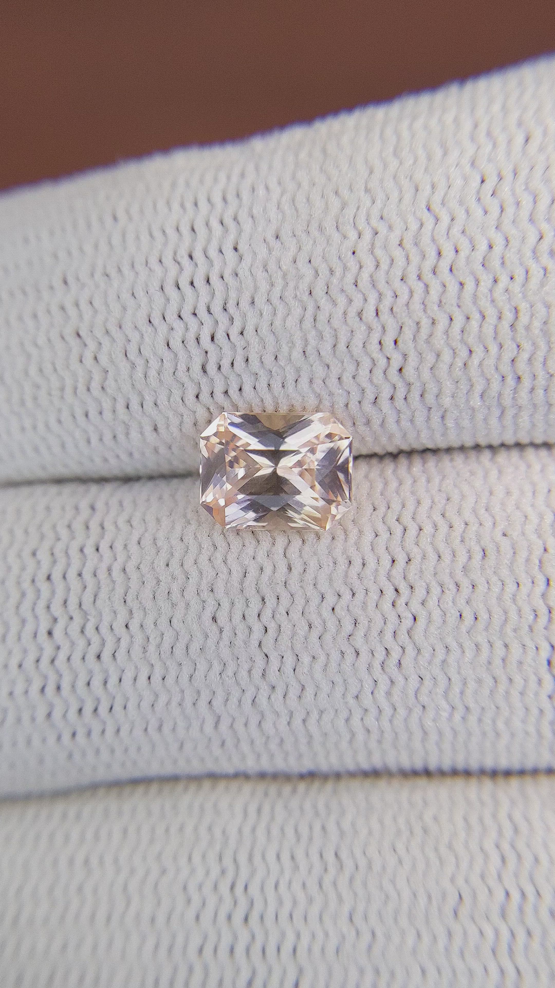 1.57 Ct. Peach Sapphire from Madagascar Size Video