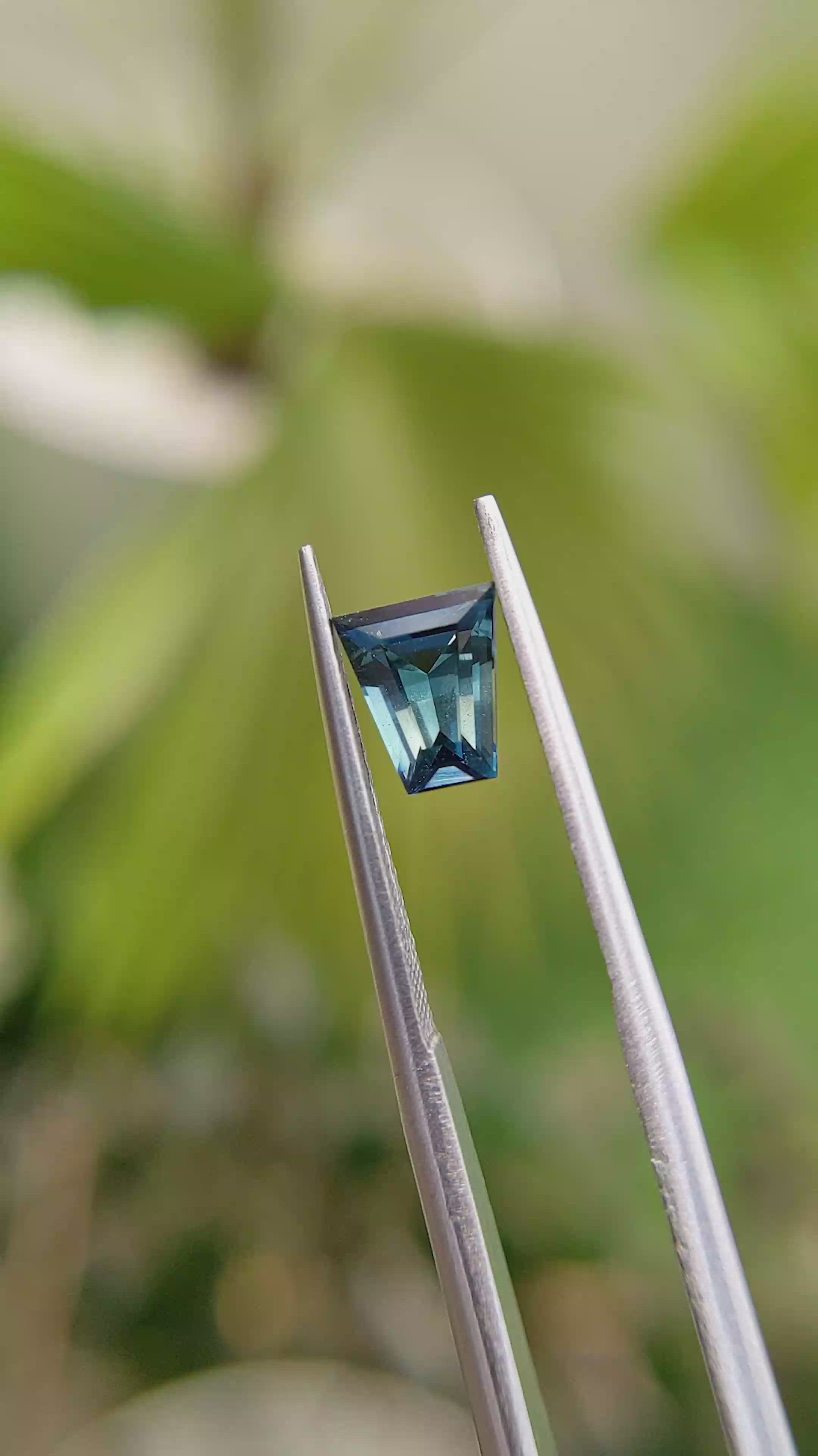 1.15 Ct. Greenish Blue Sapphire from Africa Size Video