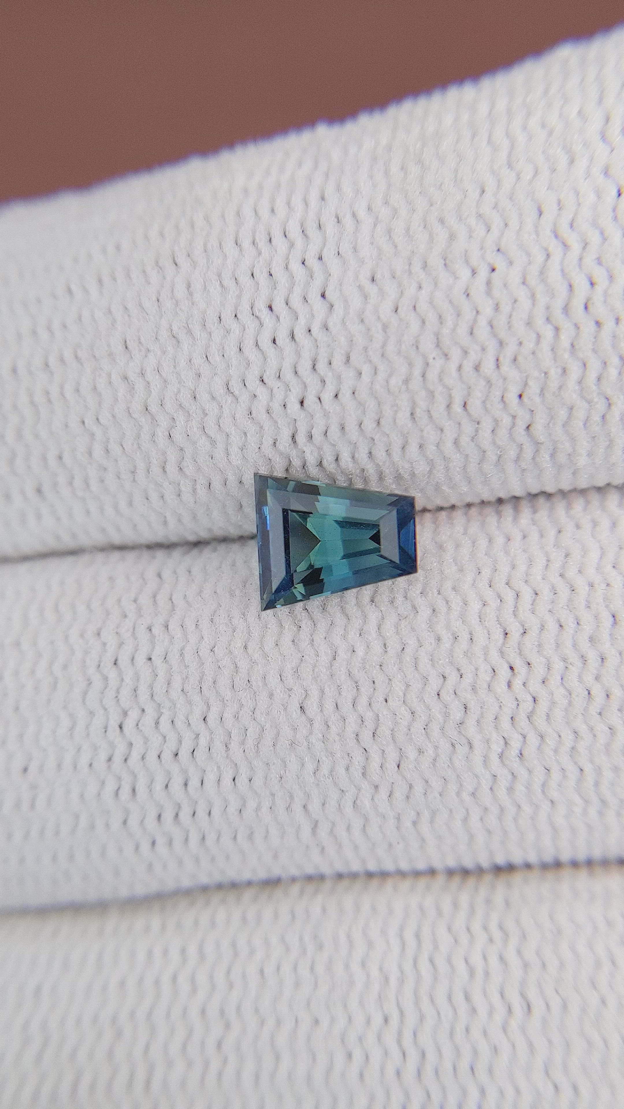 1.15 Ct. Greenish Blue Sapphire from Africa Size Video