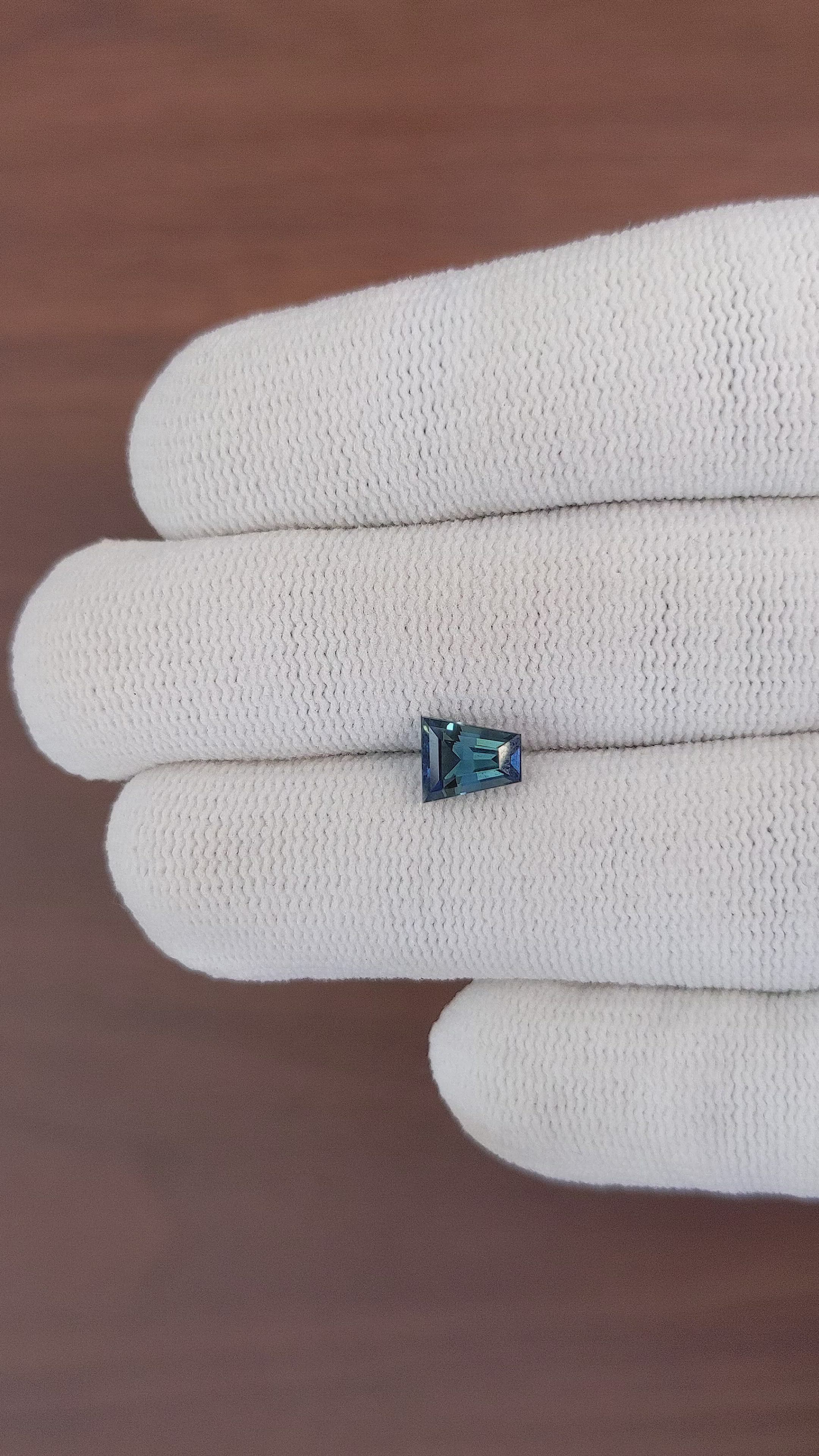 1.15 Ct. Greenish Blue Sapphire from Africa Size Video