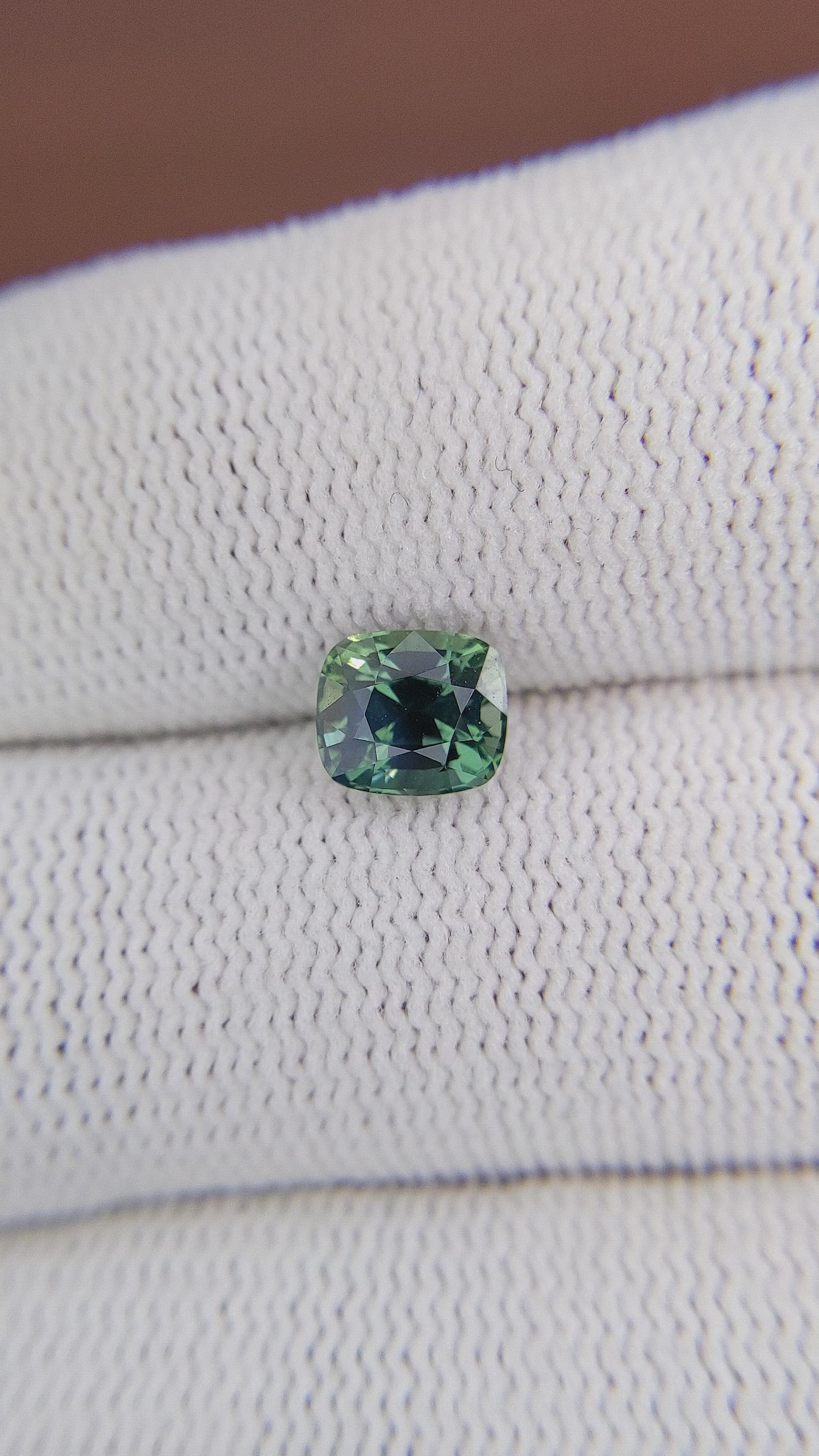 1.41 Ct. Green Sapphire from Tanzania Size Video