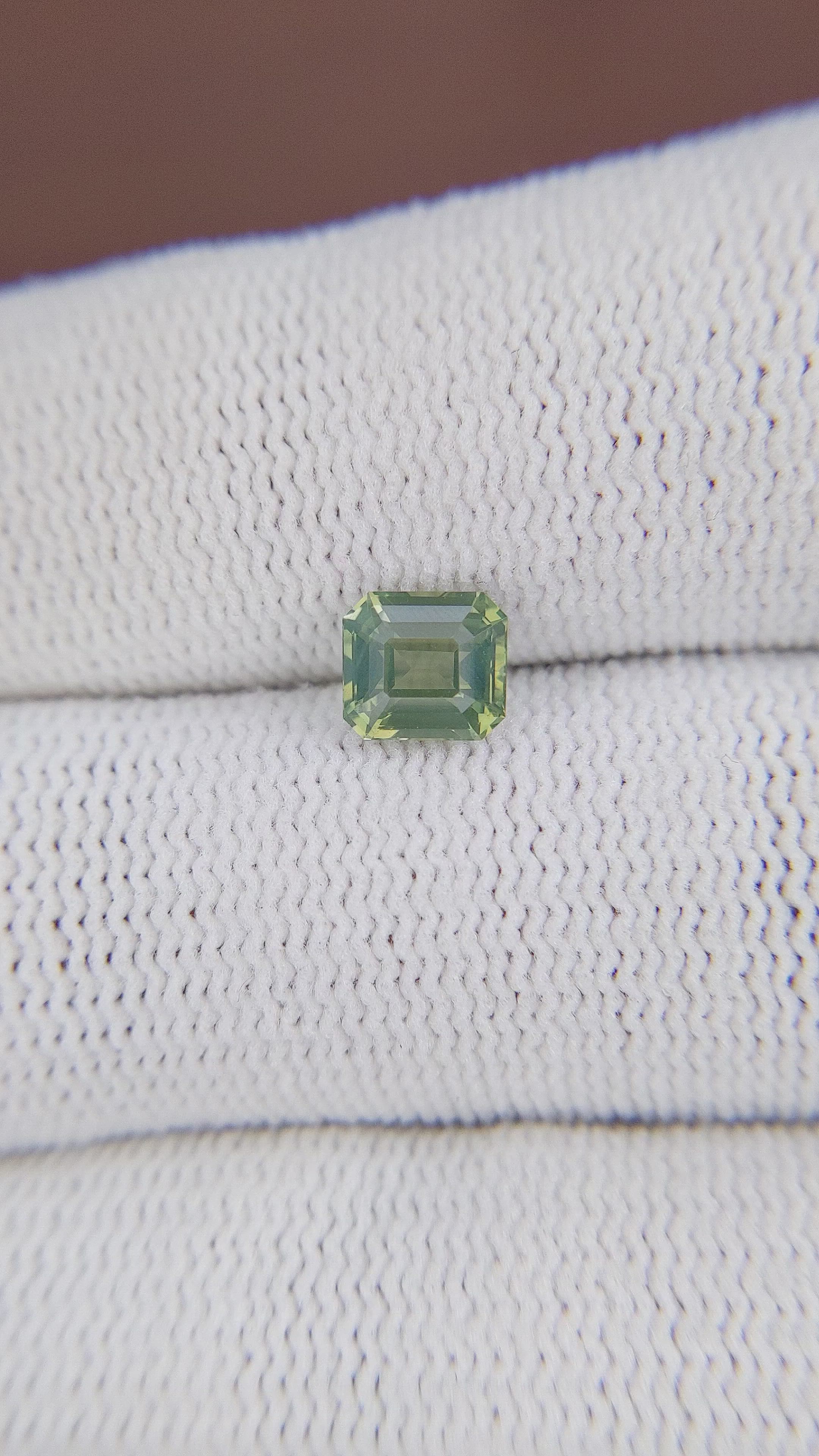 1.08 Ct. Green Sapphire from Tanzania Size Video