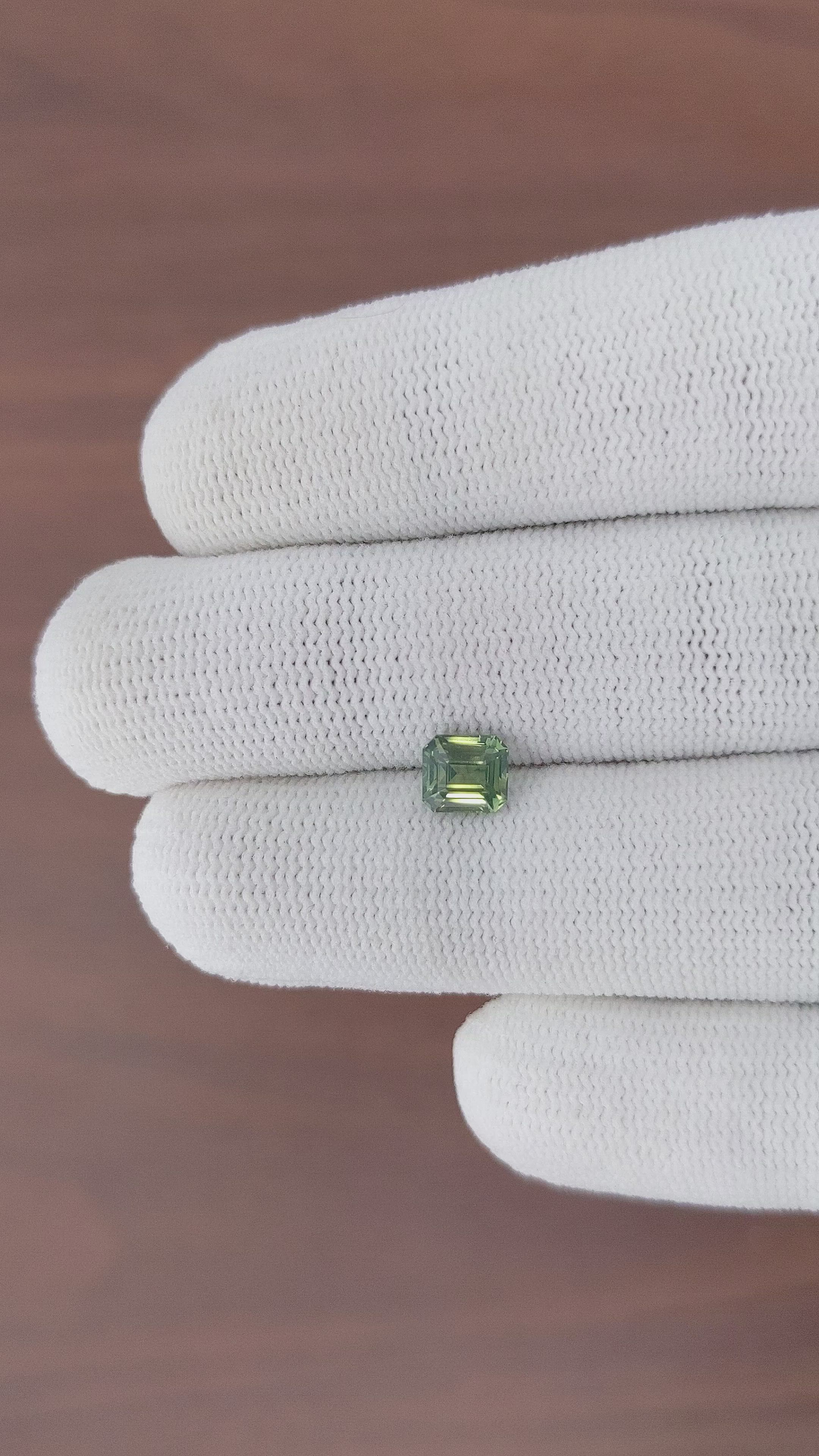 1.08 Ct. Green Sapphire from Tanzania Size Video