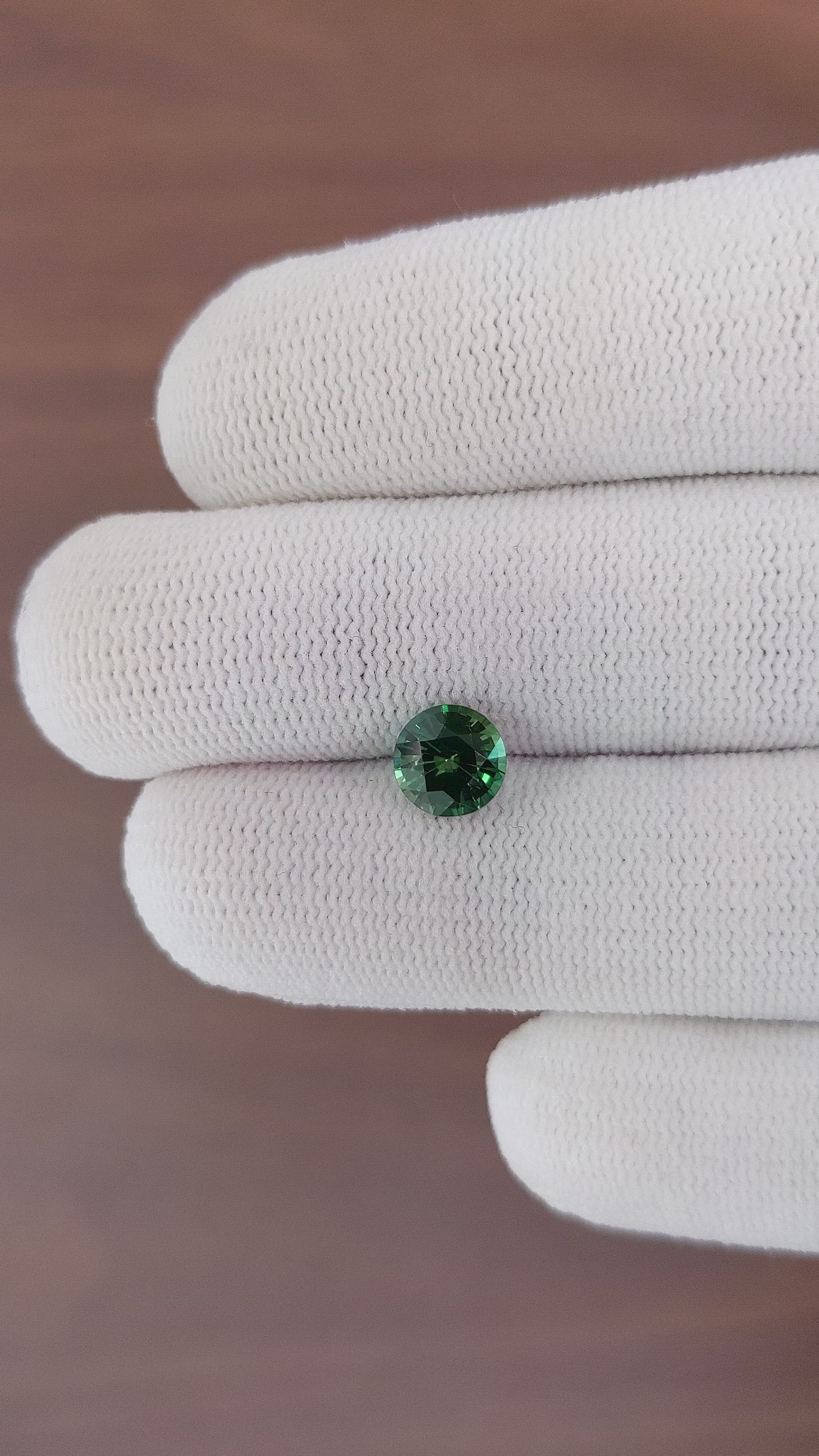 1.42 Ct. Bluish Green Sapphire from Tanzania Size Video