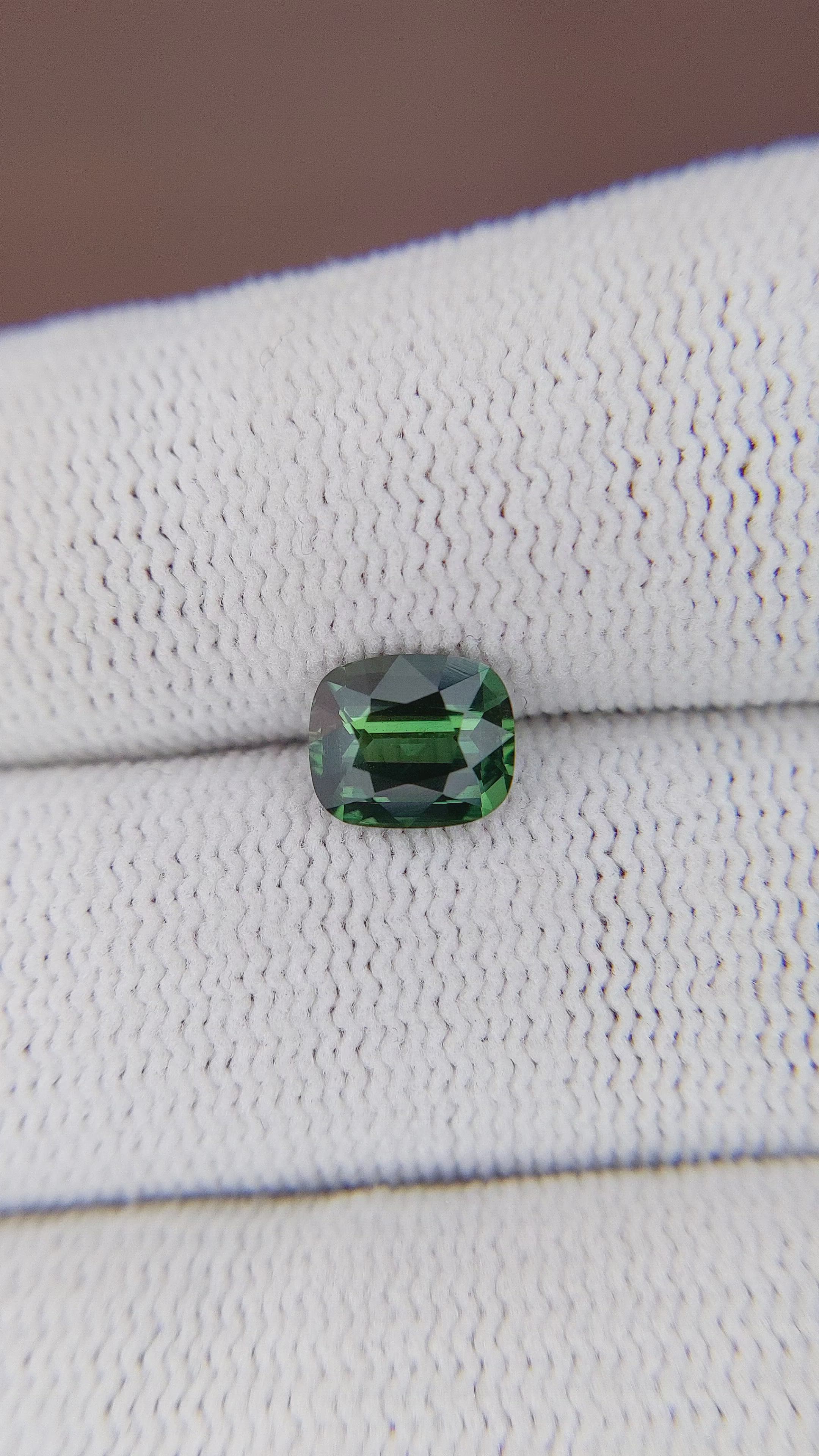 1.37 Ct. Green Sapphire from Tanzania Size Video