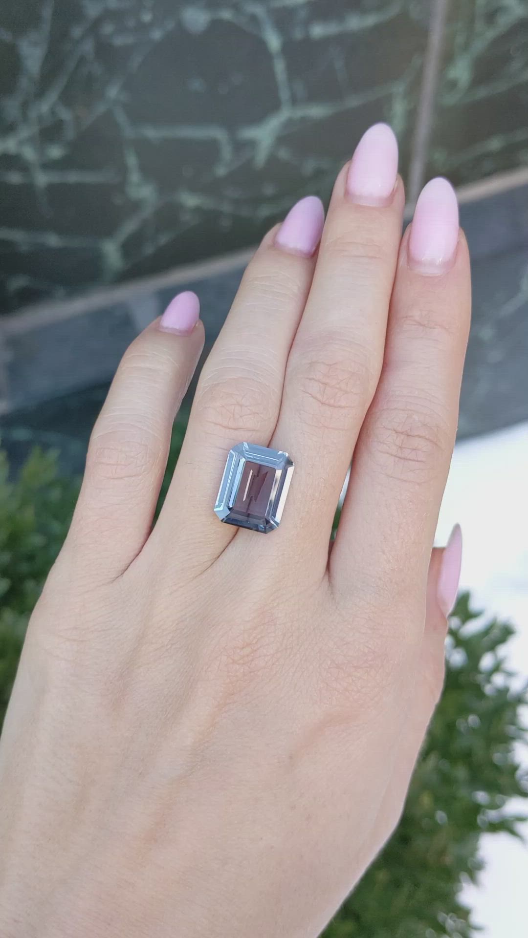 7.94 Ct. Violet Sapphire from Ceylon (Sri Lanka) Size Video