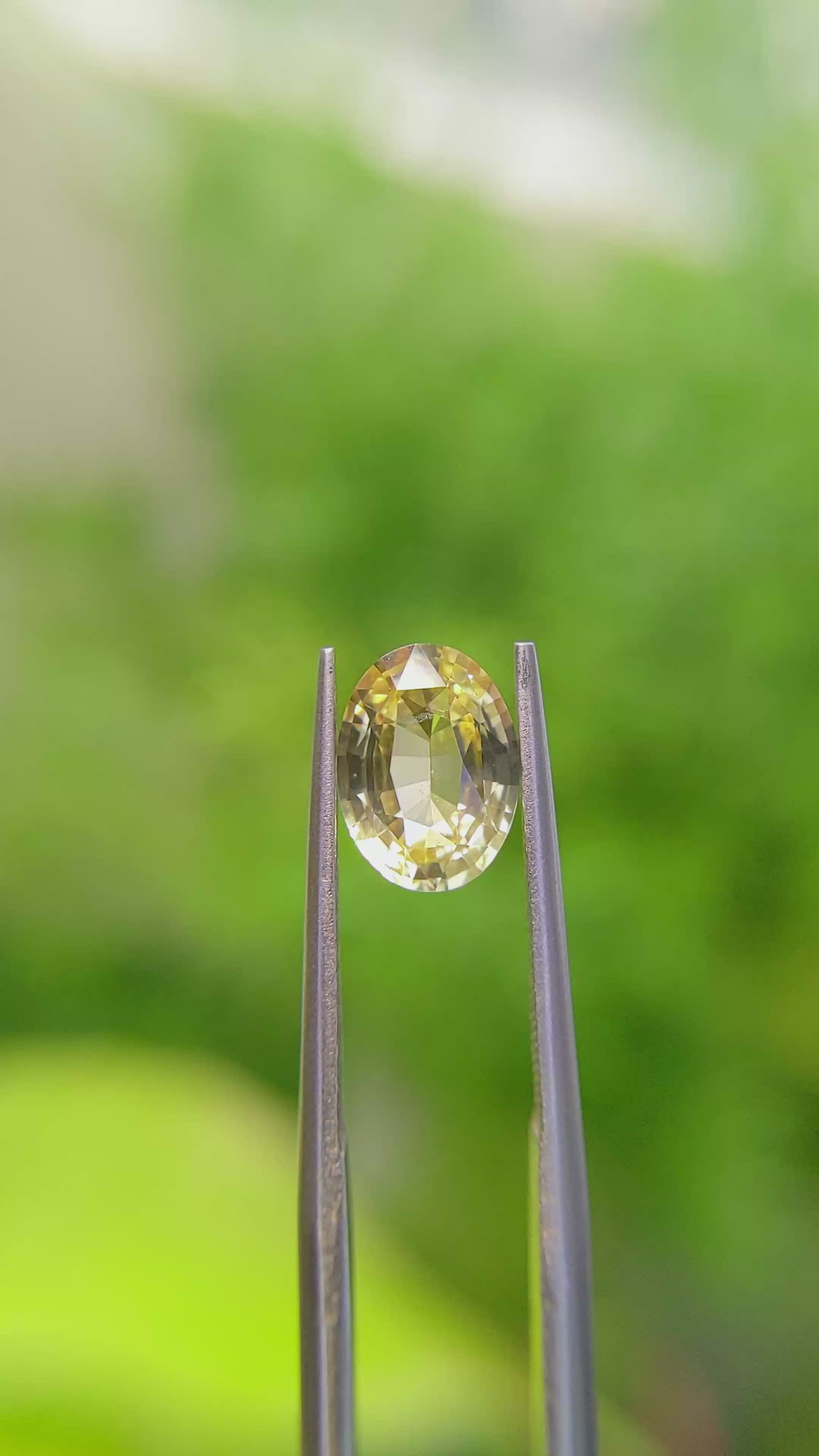 2.05 Ct. Yellow Sapphire from Ceylon (Sri Lanka) Size Video