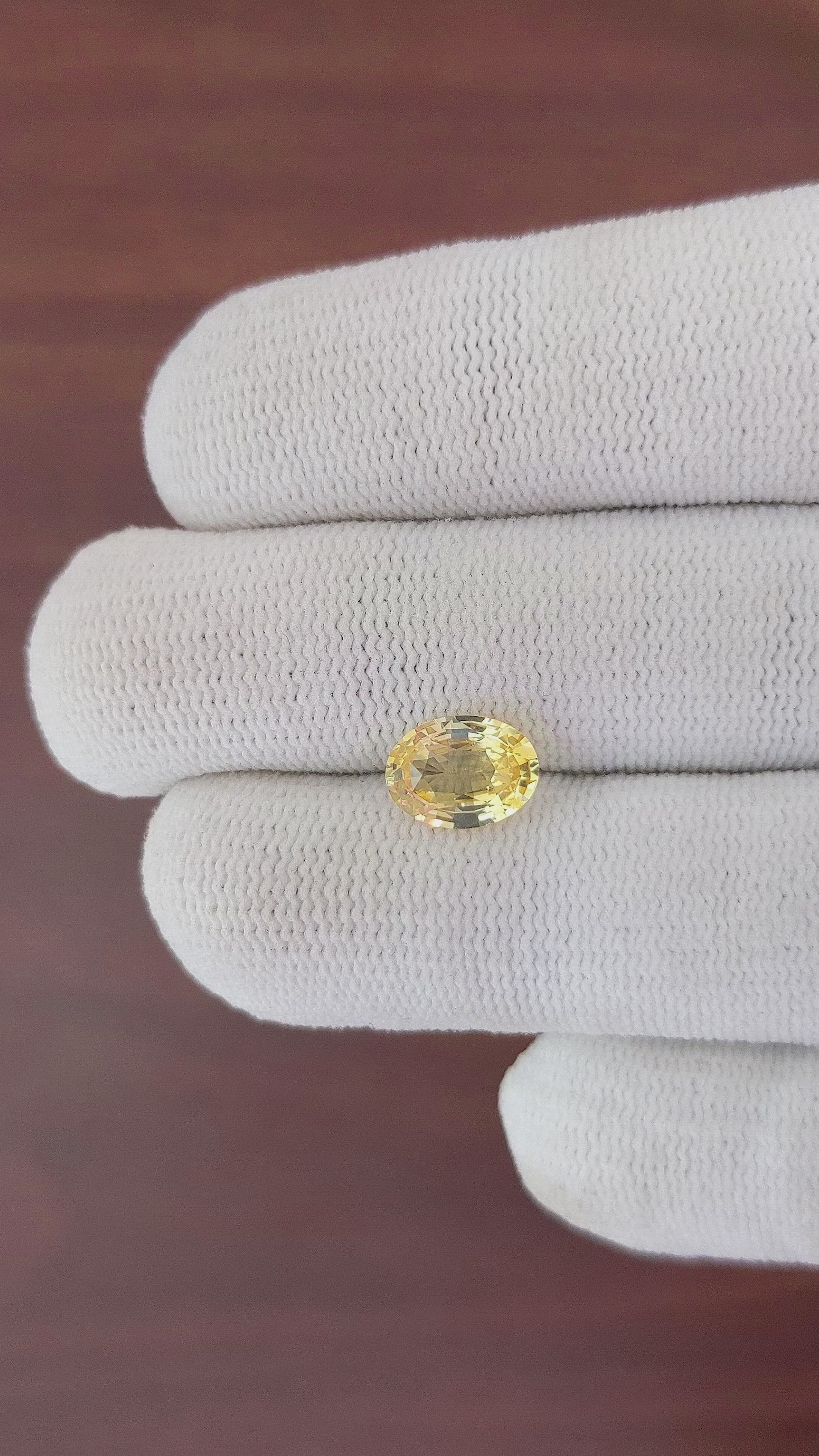2.05 Ct. Yellow Sapphire from Ceylon (Sri Lanka) Size Video